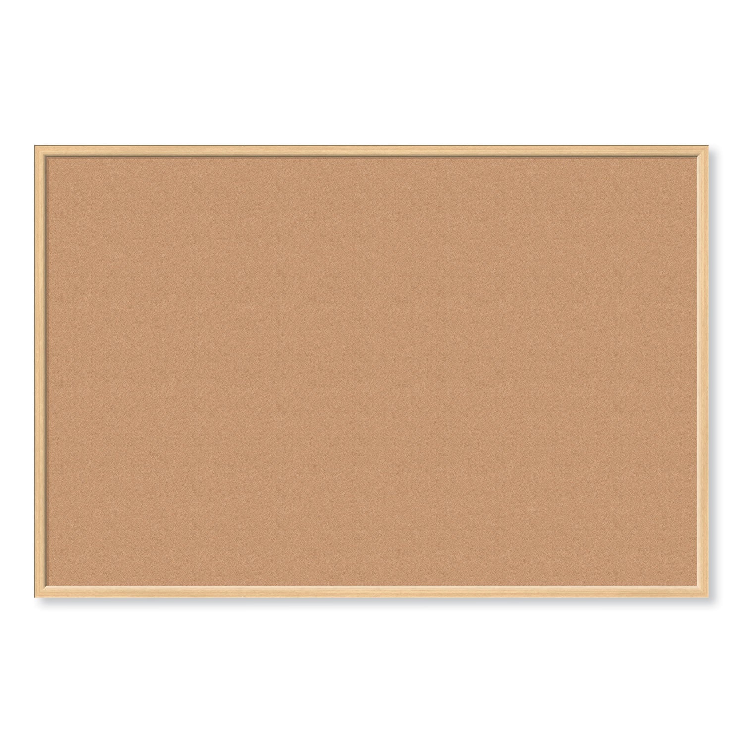 Cork Bulletin Board, 70 x 47, Tan Surface, Birch Wood Frame