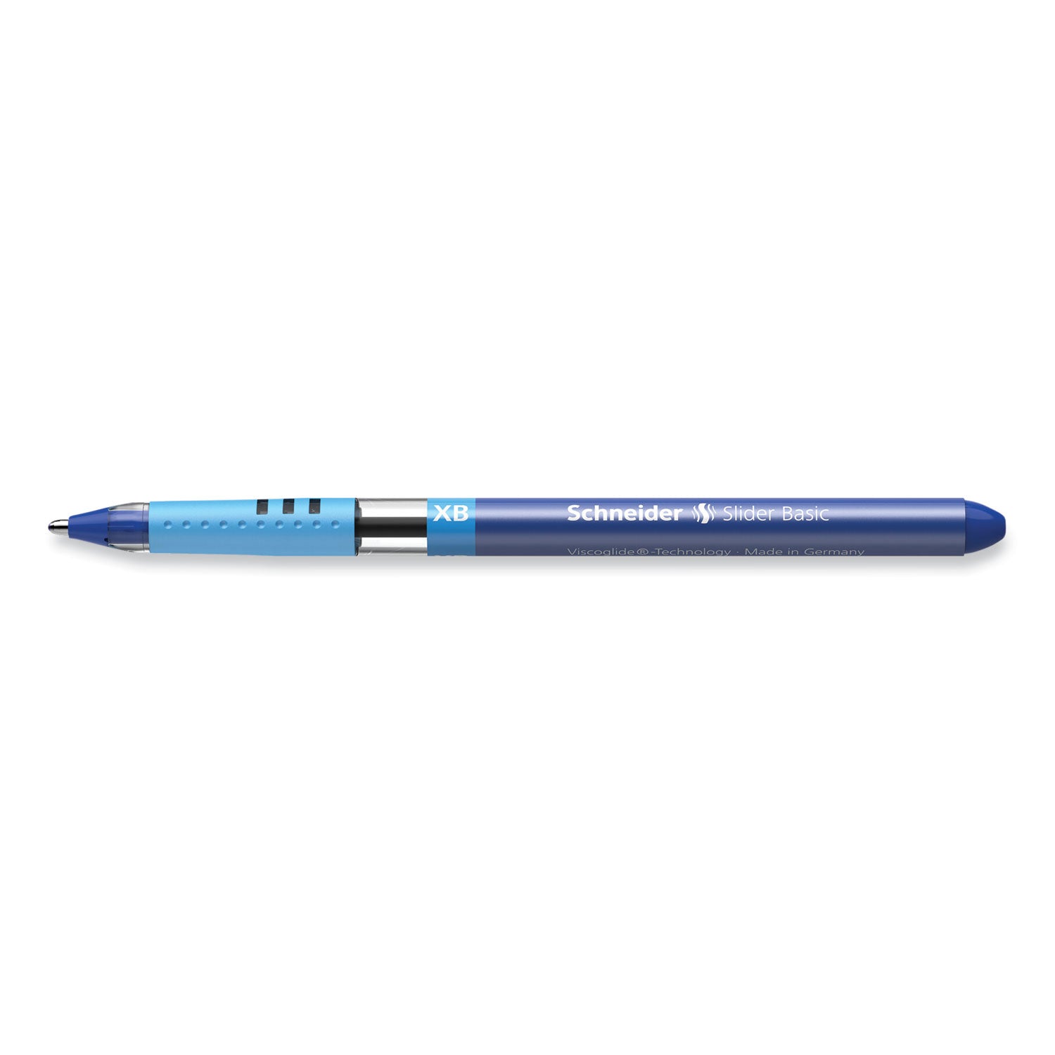 Schneider® Slider Basic Ballpoint Pen, Stick, Extra-Bold 1.4 mm, Blue Ink, Blue Barrel, 10/Box