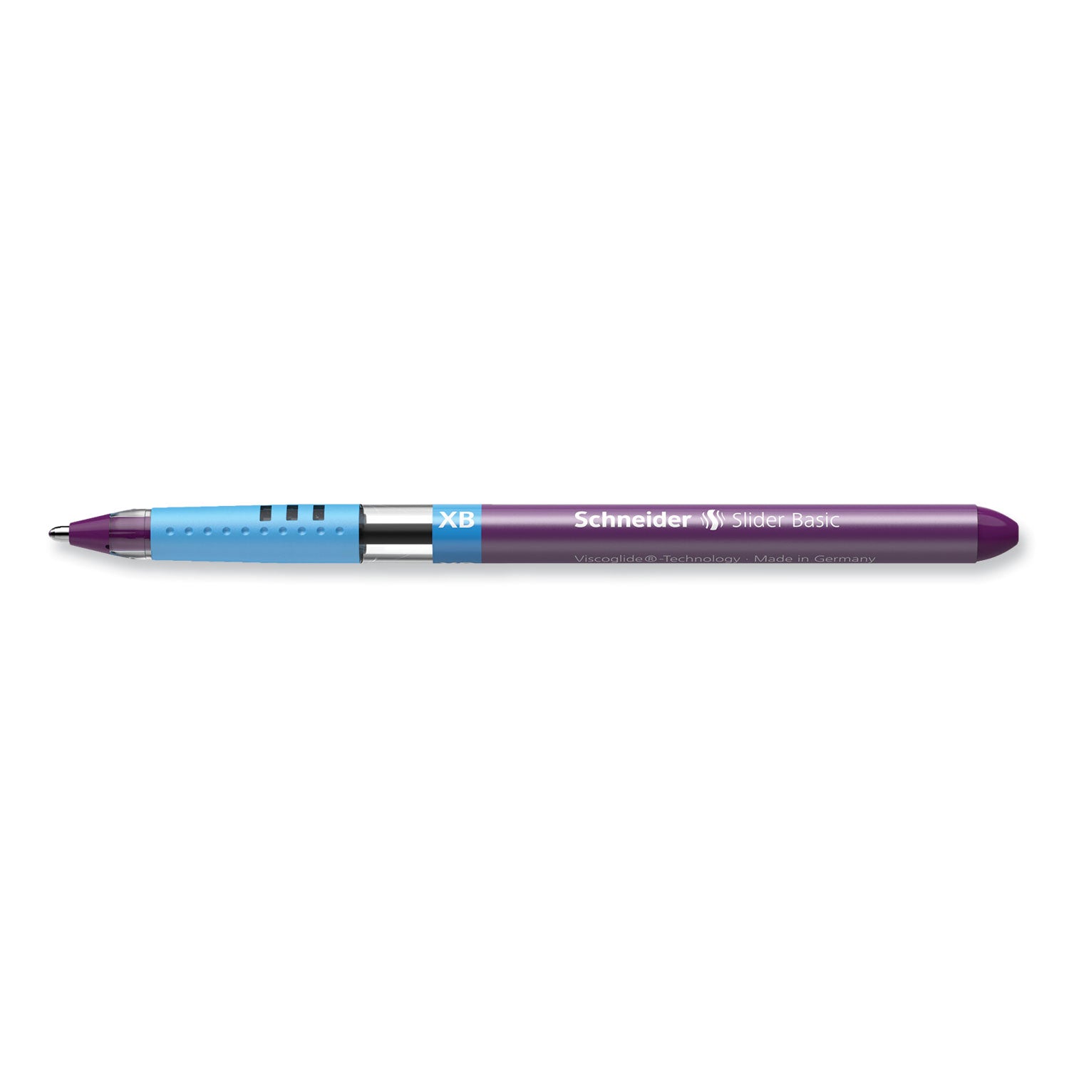 Slider Basic Ballpoint Pen, Stick, Extra-Bold 1.4 mm, Violet Ink, Violet Barrel, 10/Box