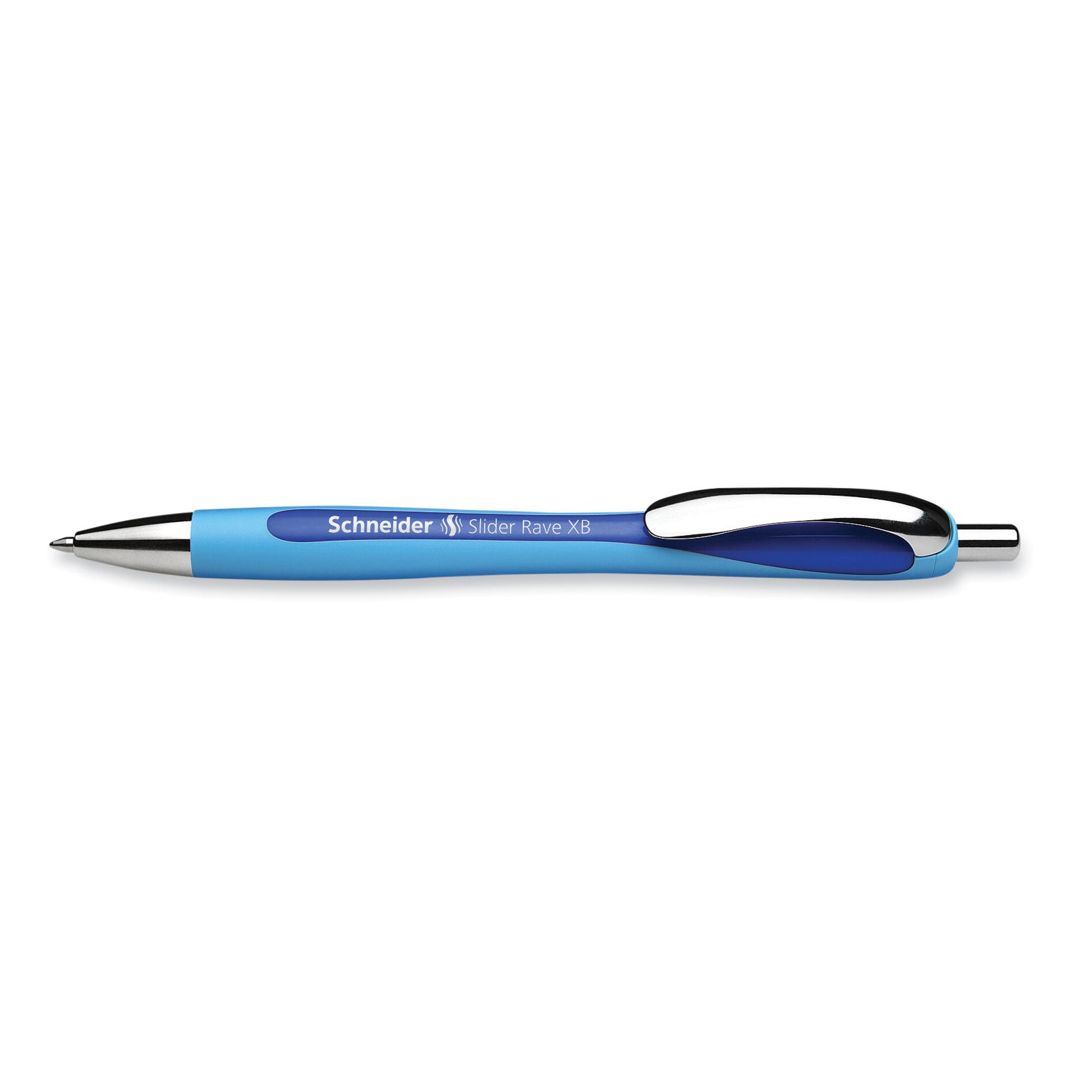 Schneider® Slider Rave XB Ballpoint Pen, Retractable, Extra-Bold 1.4 mm, Blue Ink, Blue/Light Blue Barrel