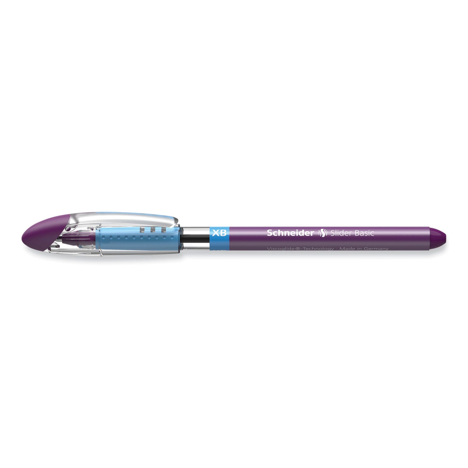 Slider Basic Ballpoint Pen, Stick, Extra-Bold 1.4 mm, Violet Ink, Violet Barrel, 10/Box