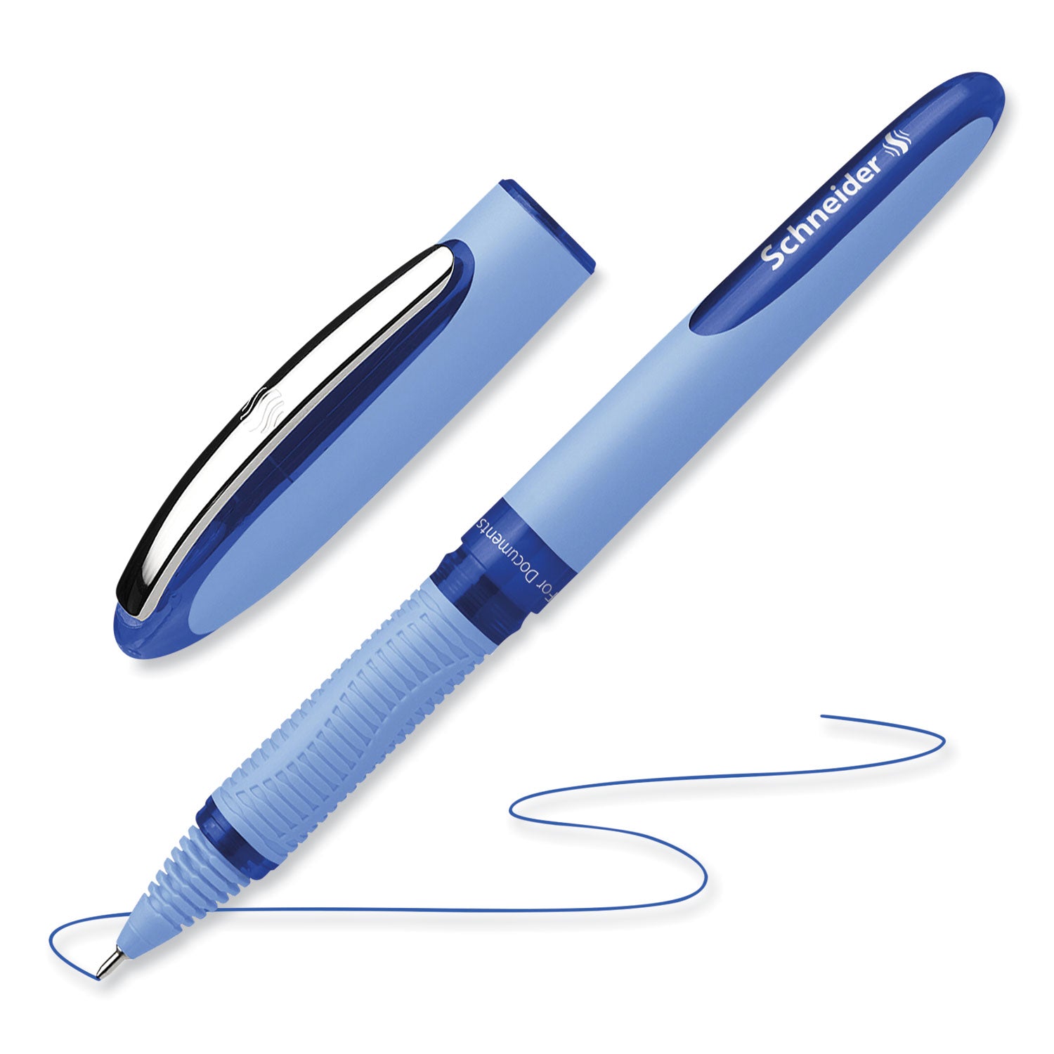 Schneider® One Hybrid N Roller Ball Pen, Stick, Extra-Fine 0.3 mm, Blue Ink, Blue Barrel, 10/Box