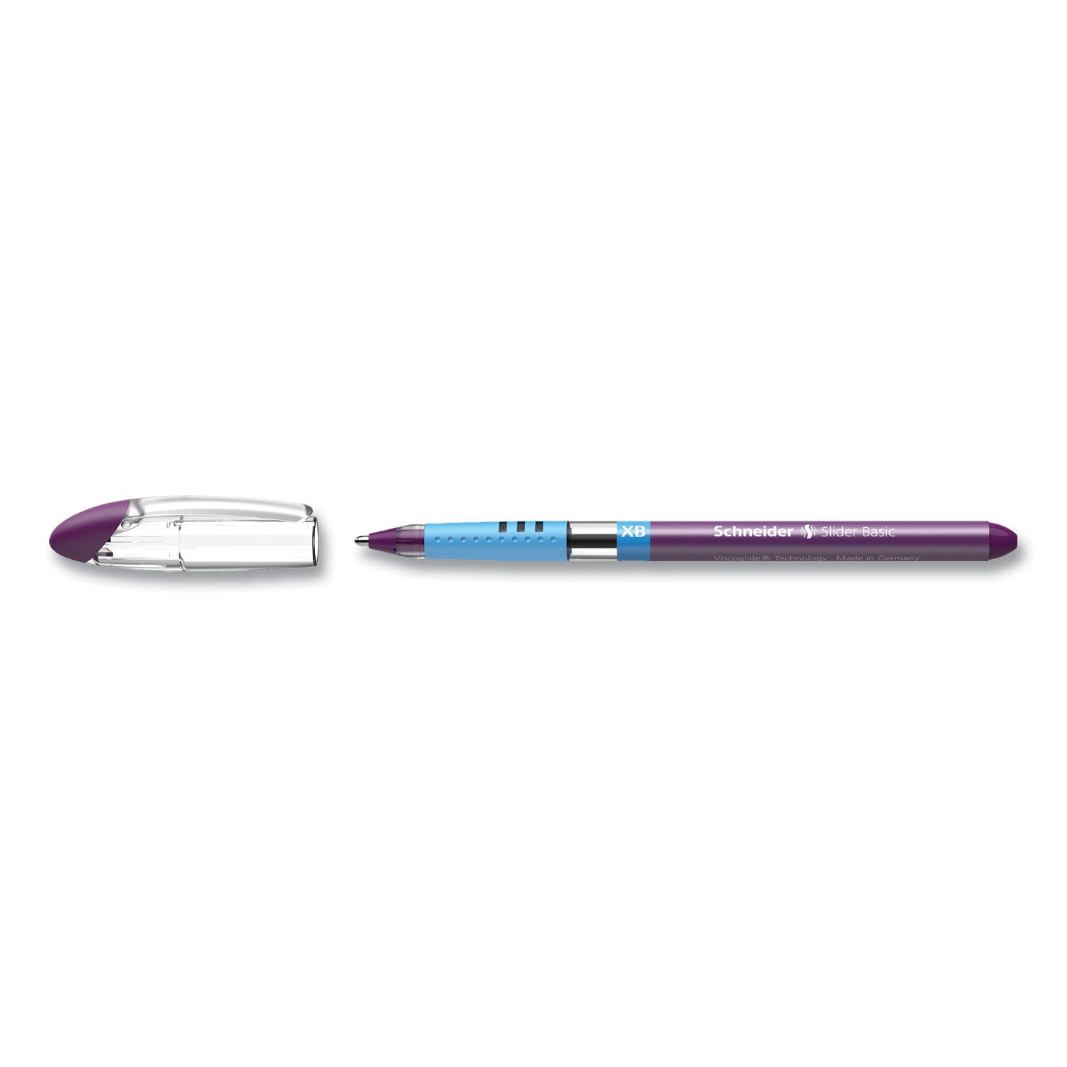 Slider Basic Ballpoint Pen, Stick, Extra-Bold 1.4 mm, Violet Ink, Violet Barrel, 10/Box