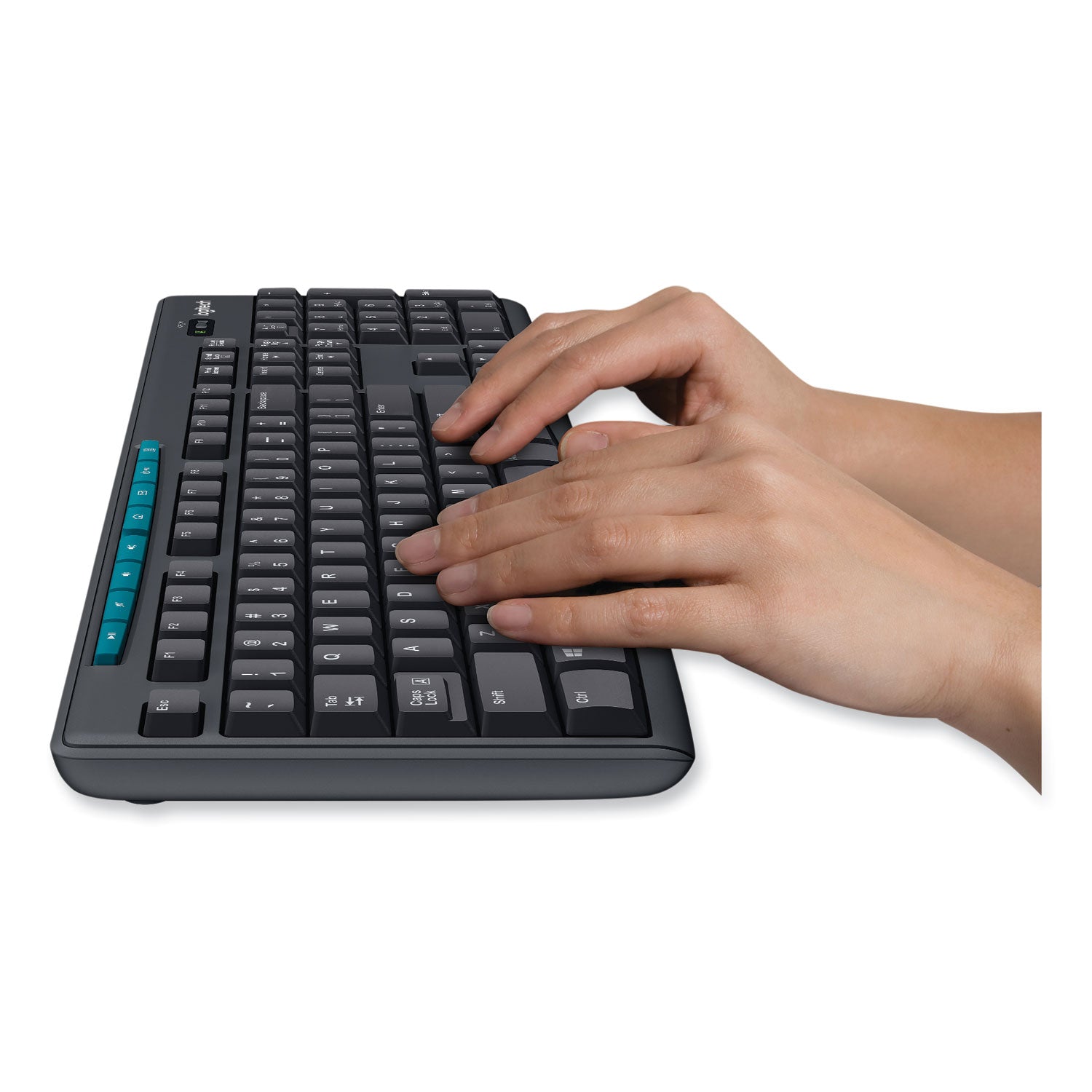 Logitech® K270 Wireless Keyboard, USB Unifying Receiver, Black