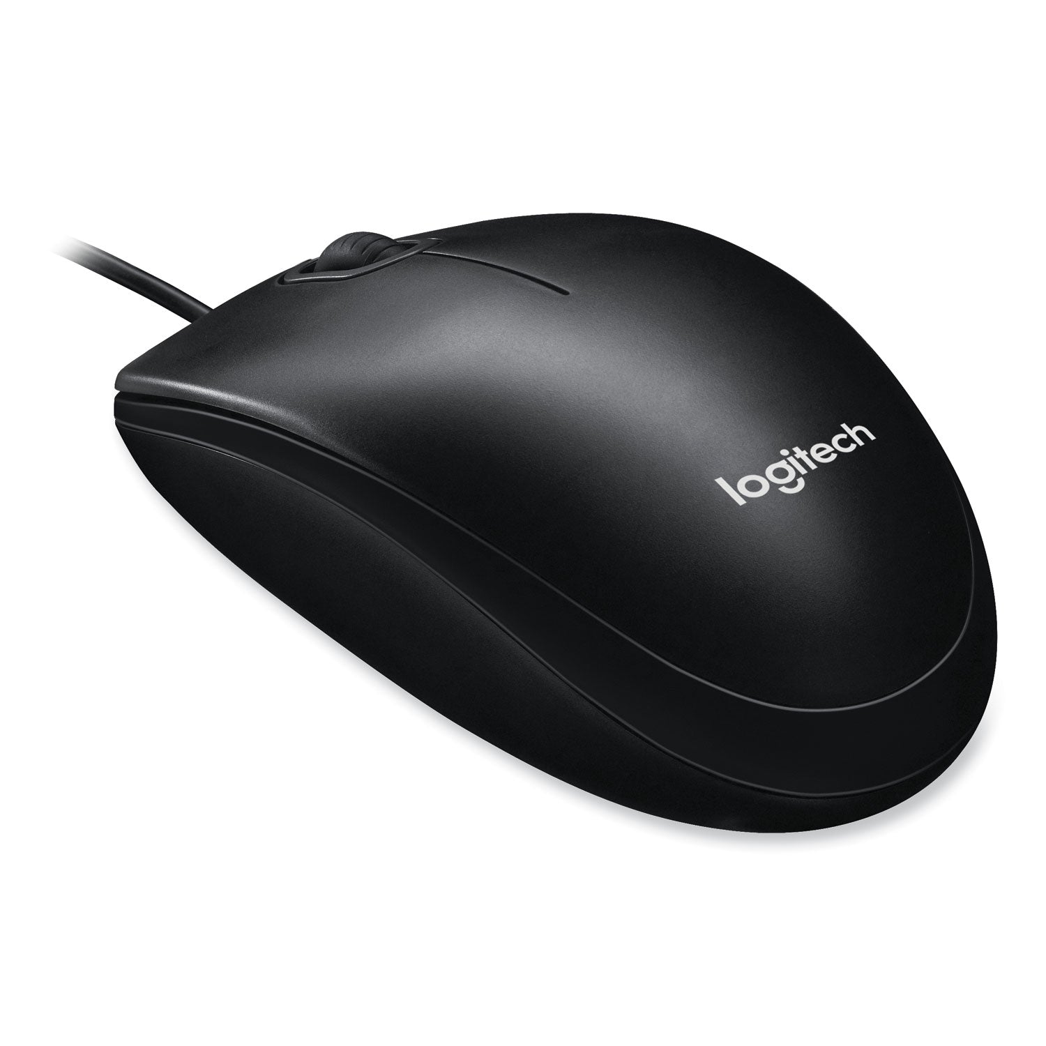 Logitech® M100 Corded Optical Mouse, USB 2.0, Left/Right Hand Use, Black