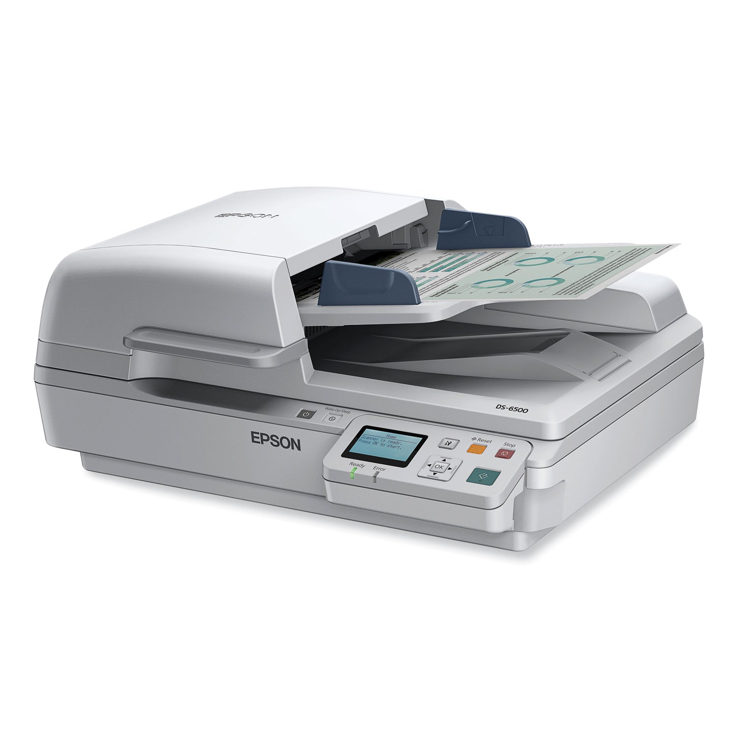 WorkForce DS-6500 Scanner, 1200 dpi Optical Resolution, 100-Sheet Duplex Auto Document Feeder