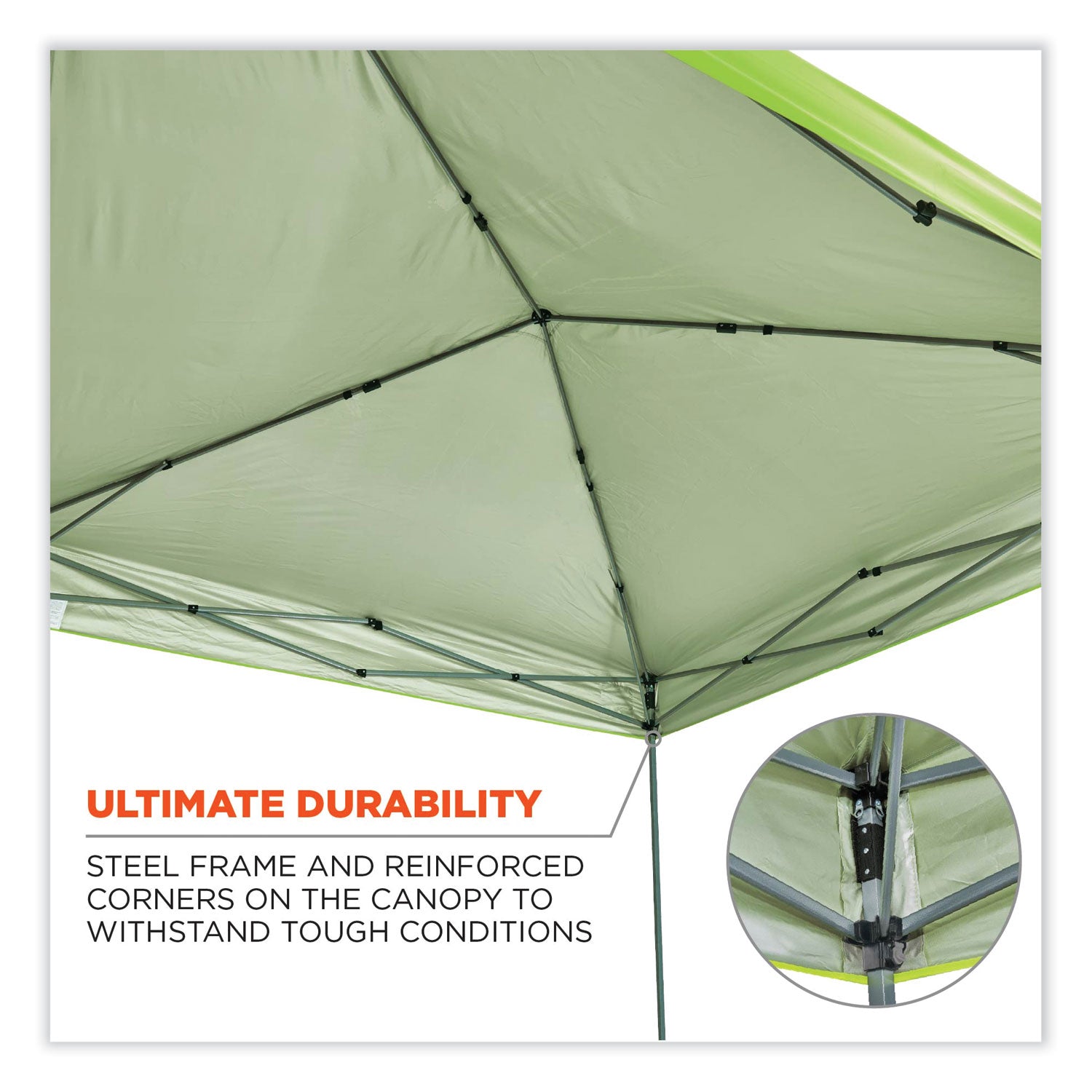 Ergodyne® Shax 6010 Lightweight Pop-Up Tent, Single Skin, 10 ft x 10 ft, Polyester/Steel, Lime