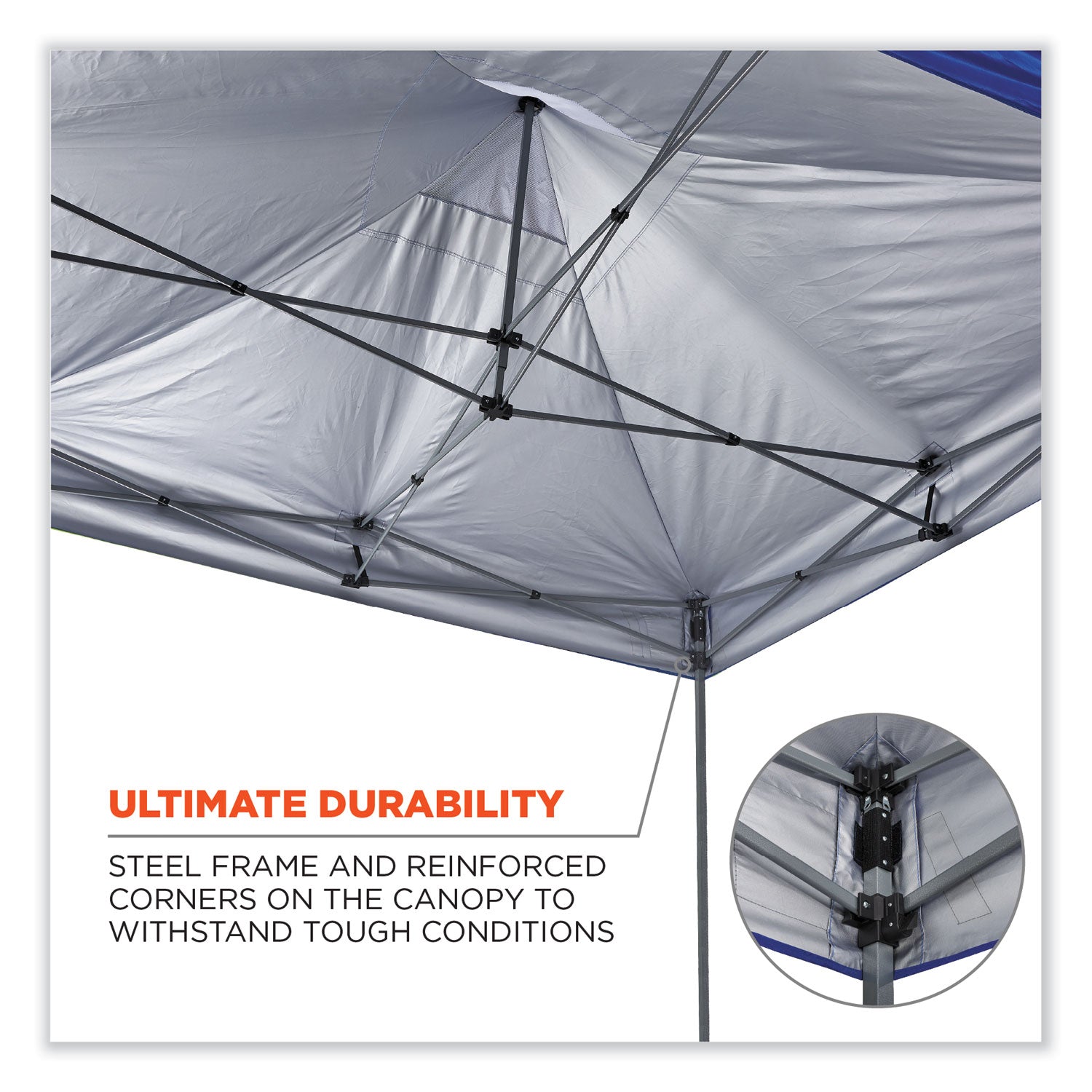 Ergodyne® Shax 6053 Enclosed Pop-Up Tent Kit, Single Skin, 10 ft x 10 ft, Polyester/Steel, Blue