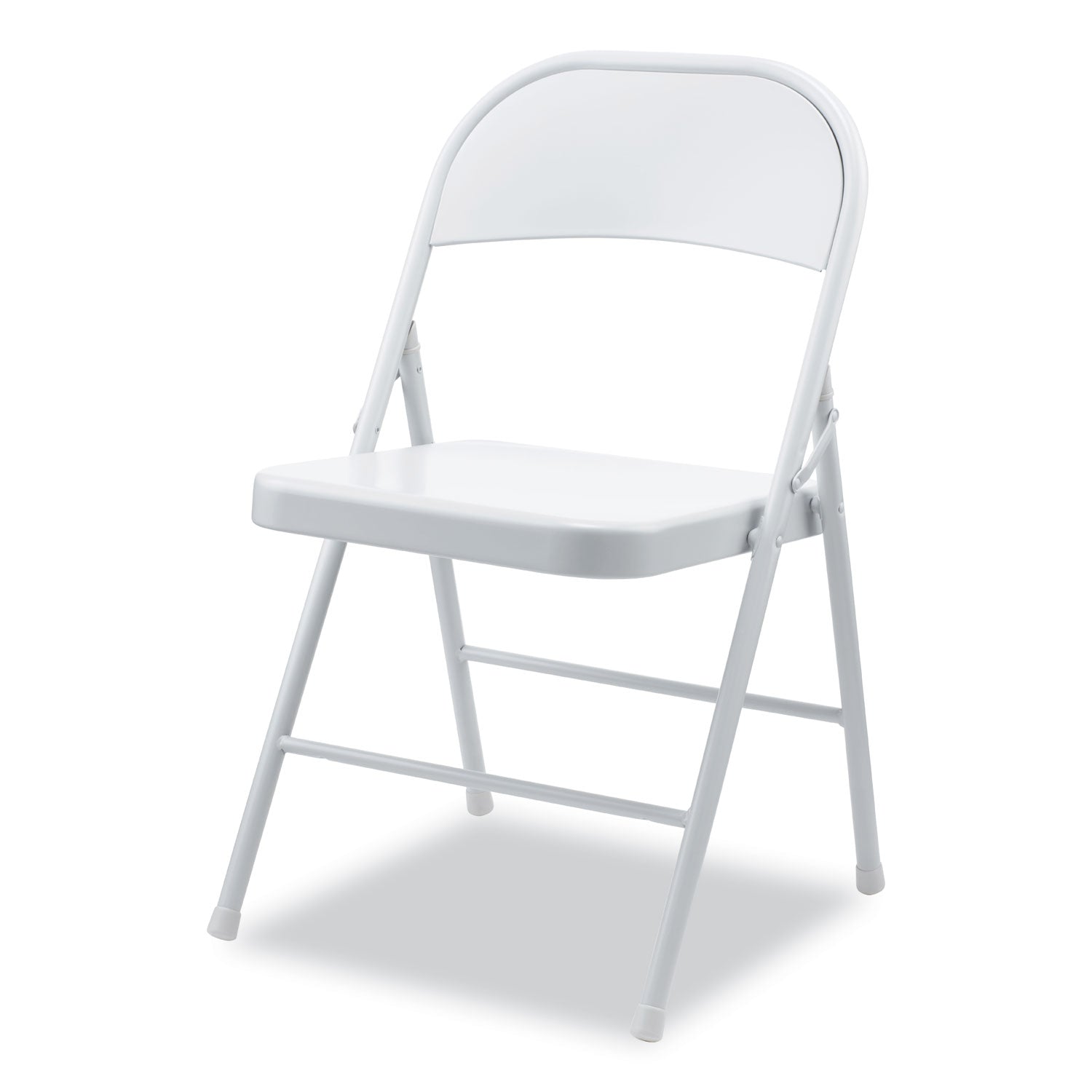 Alera® Armless Steel Folding Chair, Supports Up to 275 lb, Gray Seat, Gray Back, Gray Base, 4/Carton