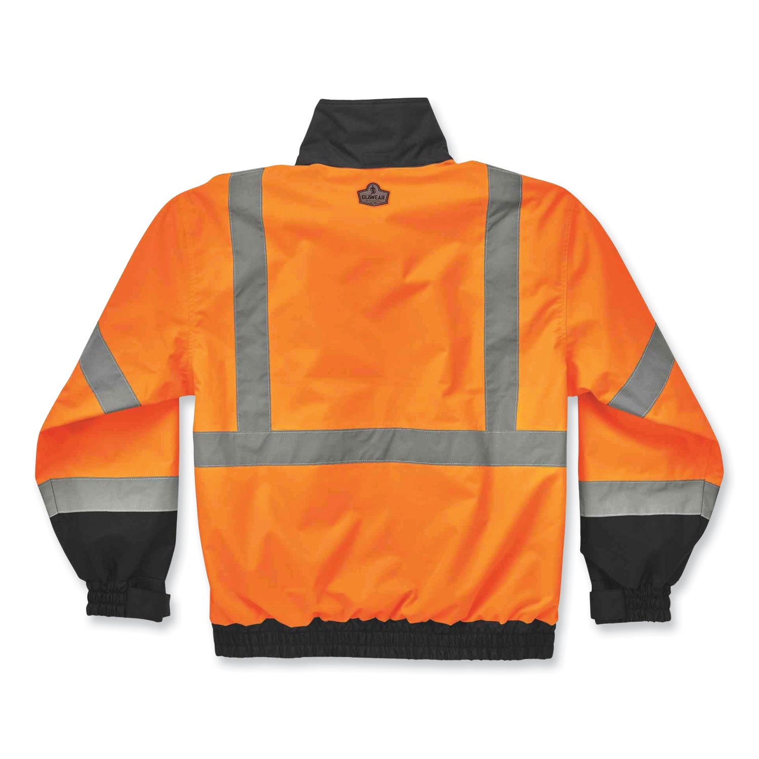 Ergodyne® GloWear 8379 Class 3 Hi-Vis Fleece Lined Bomber Jacket, Orange, 3X-Large