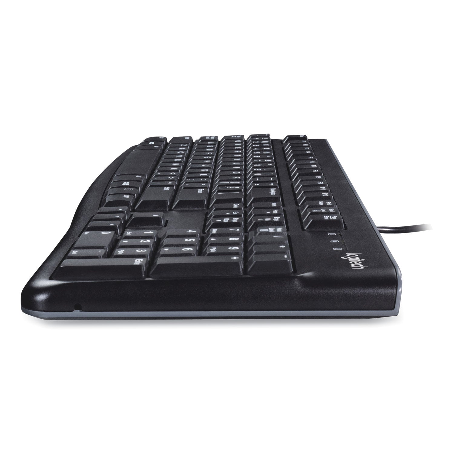 Logitech® K120 Ergonomic Desktop Wired Keyboard, USB, Black