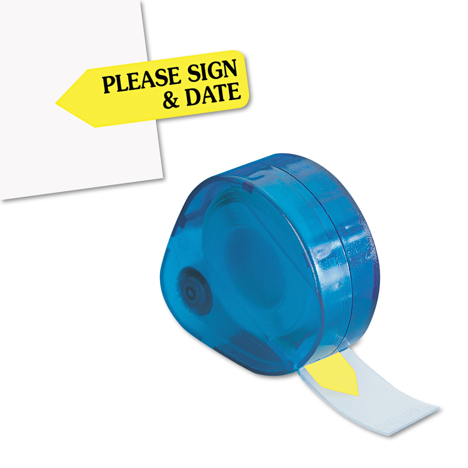 Redi-Tag® Arrow Message Page Flag Refills, "Please Sign and Date", Yellow, 120/Roll, 6 Rolls