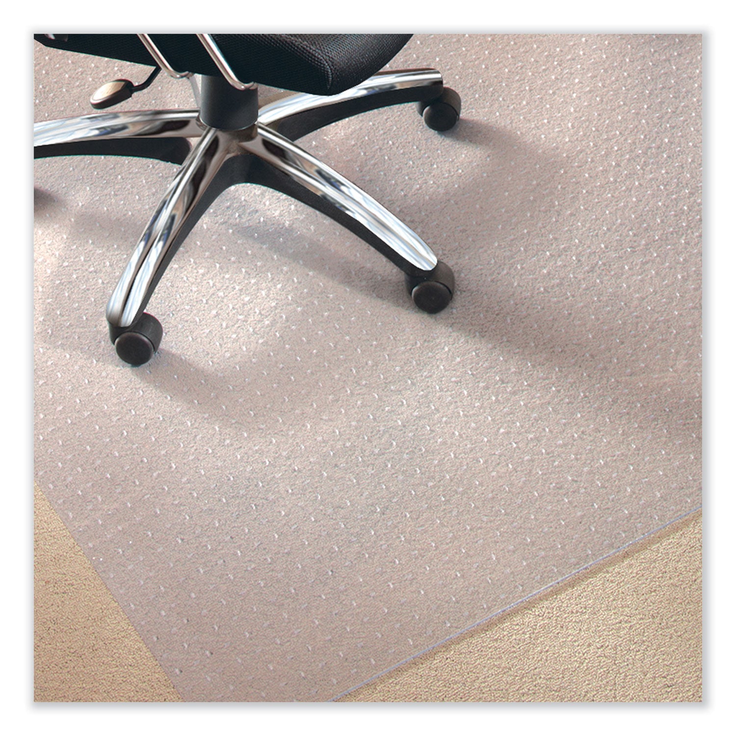 ES Robbins® EverLife Chair Mat for Medium Pile Carpet, 60 x 72, Clear