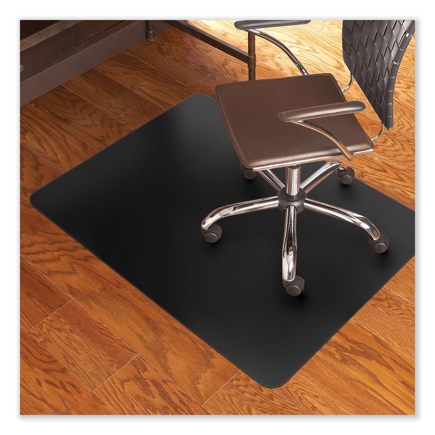 ES Robbins® Trendsetter Chair Mat for Hard Floors, 36 x 48, Black