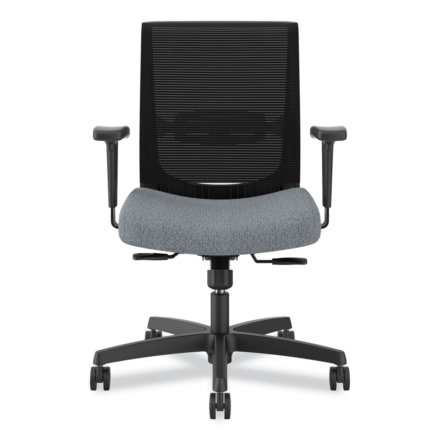 HON® Convergence Mid-Back Task Chair, Supports Up to 275 lb, 16.5" to 21" Seat Height, Basalt Seat, Black Back, Black Frame