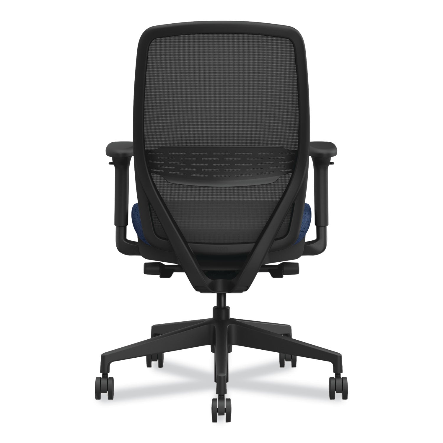 HON® Nucleus Series Recharge Task Chair, Up to 300lb, 16.63" to 21.13" Seat Ht, Navy Seat, Black Back/Base