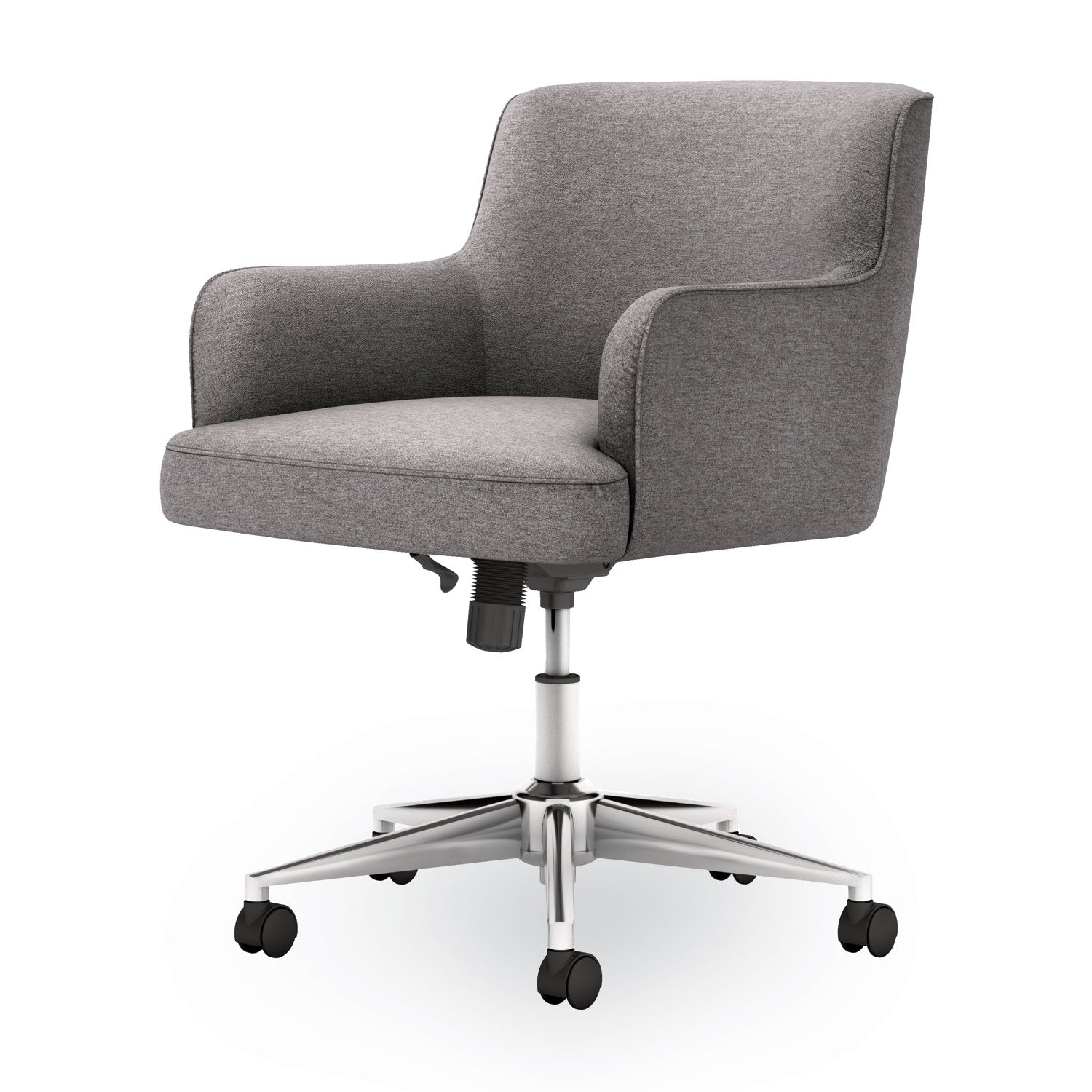 HON® Matter Multipurpose Chair, 23" x 24.8" x 34", Light Gray Seat, Light Gray Back, Chrome Base