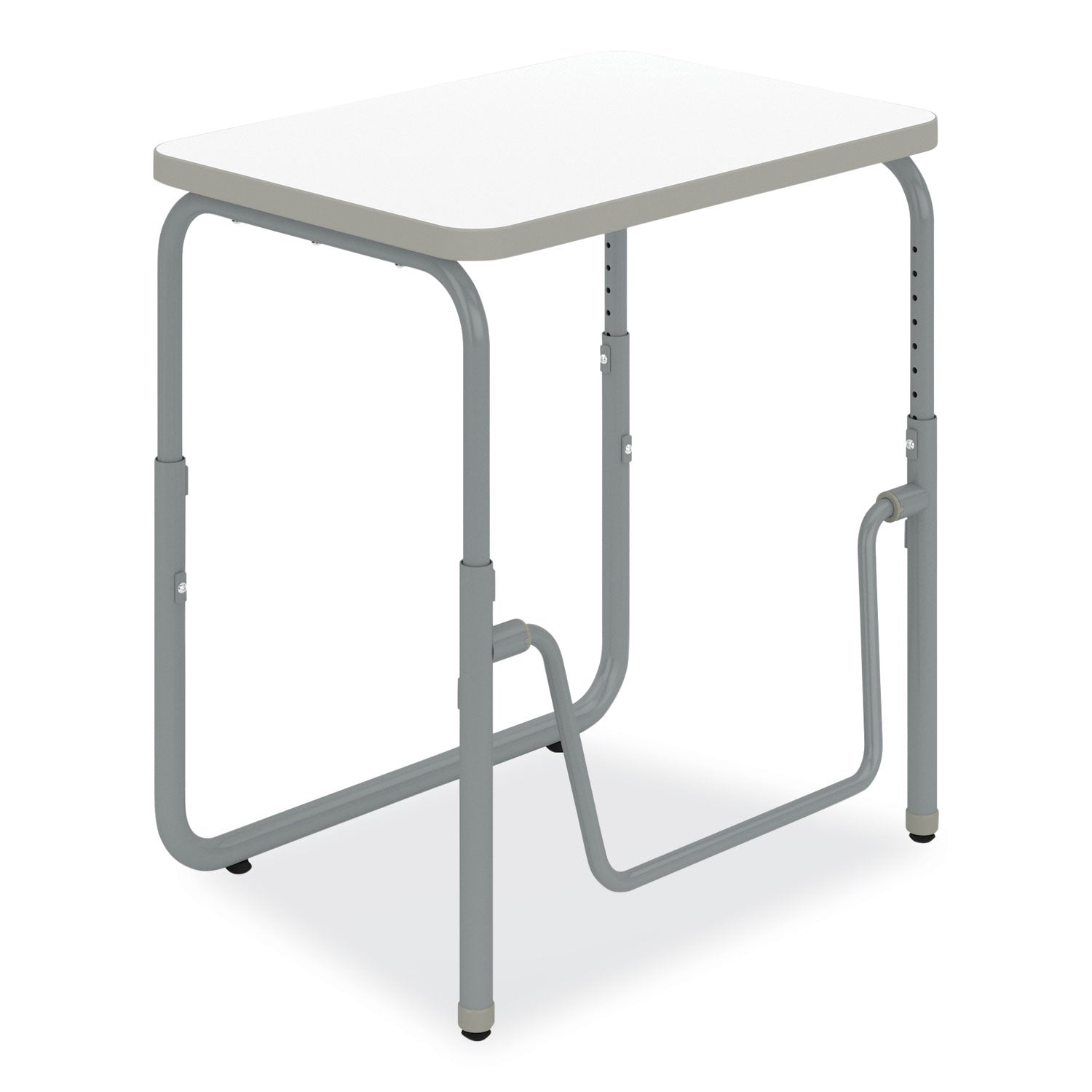 AlphaBetter 2.0 Height-Adjust Student Desk with Pendulum Bar, 27.75 x 19.75 x 22 to 30, Dry Erase