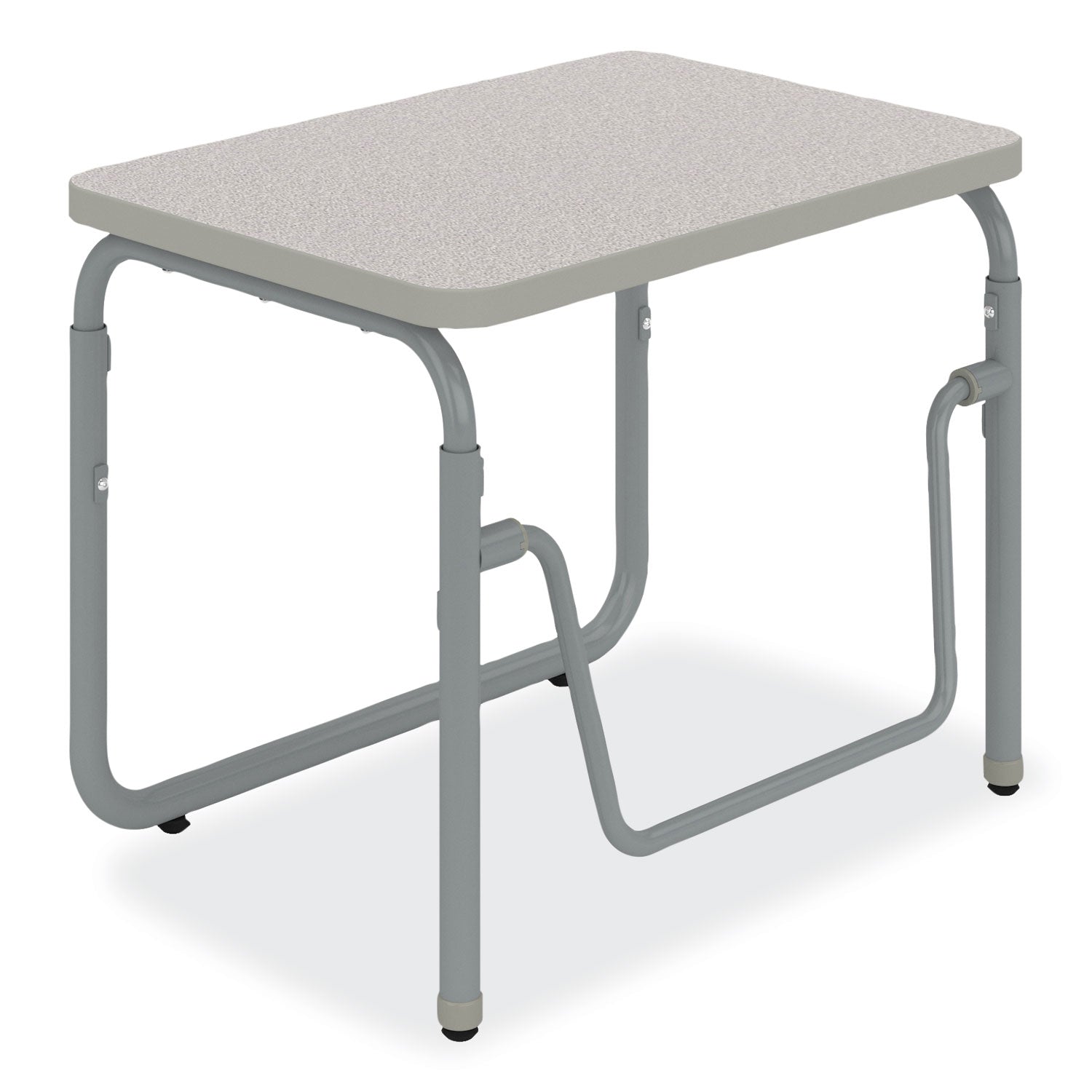 Safco® AlphaBetter 2.0 Height-Adjustable Student Desk with Pendulum Bar, 27.75 x 19.75 x 22 to 30, Pebble Gray