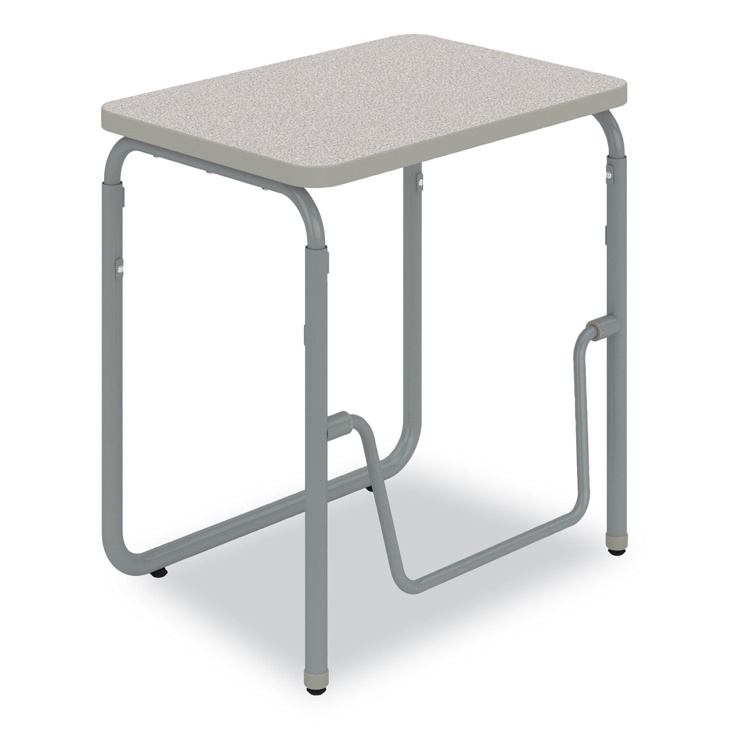 Safco® AlphaBetter 2.0 Height-Adjustable Student Desk with Pendulum Bar, 27.75" x 19.75" x 29" to 43", Pebble Gray