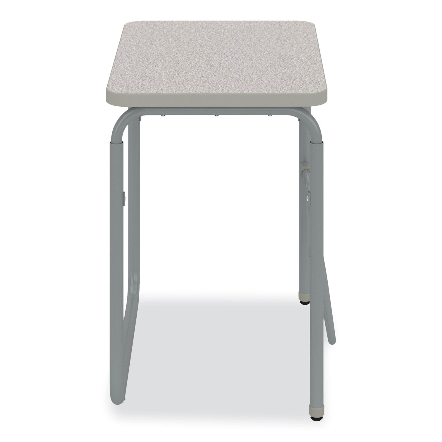 Safco® AlphaBetter 2.0 Height-Adjustable Student Desk with Pendulum Bar, 27.75" x 19.75" x 29" to 43", Pebble Gray