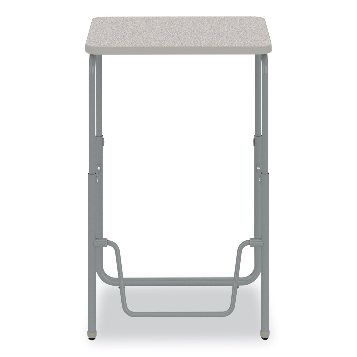 Safco® AlphaBetter 2.0 Height-Adjustable Student Desk with Pendulum Bar, 27.75" x 19.75" x 29" to 43", Pebble Gray