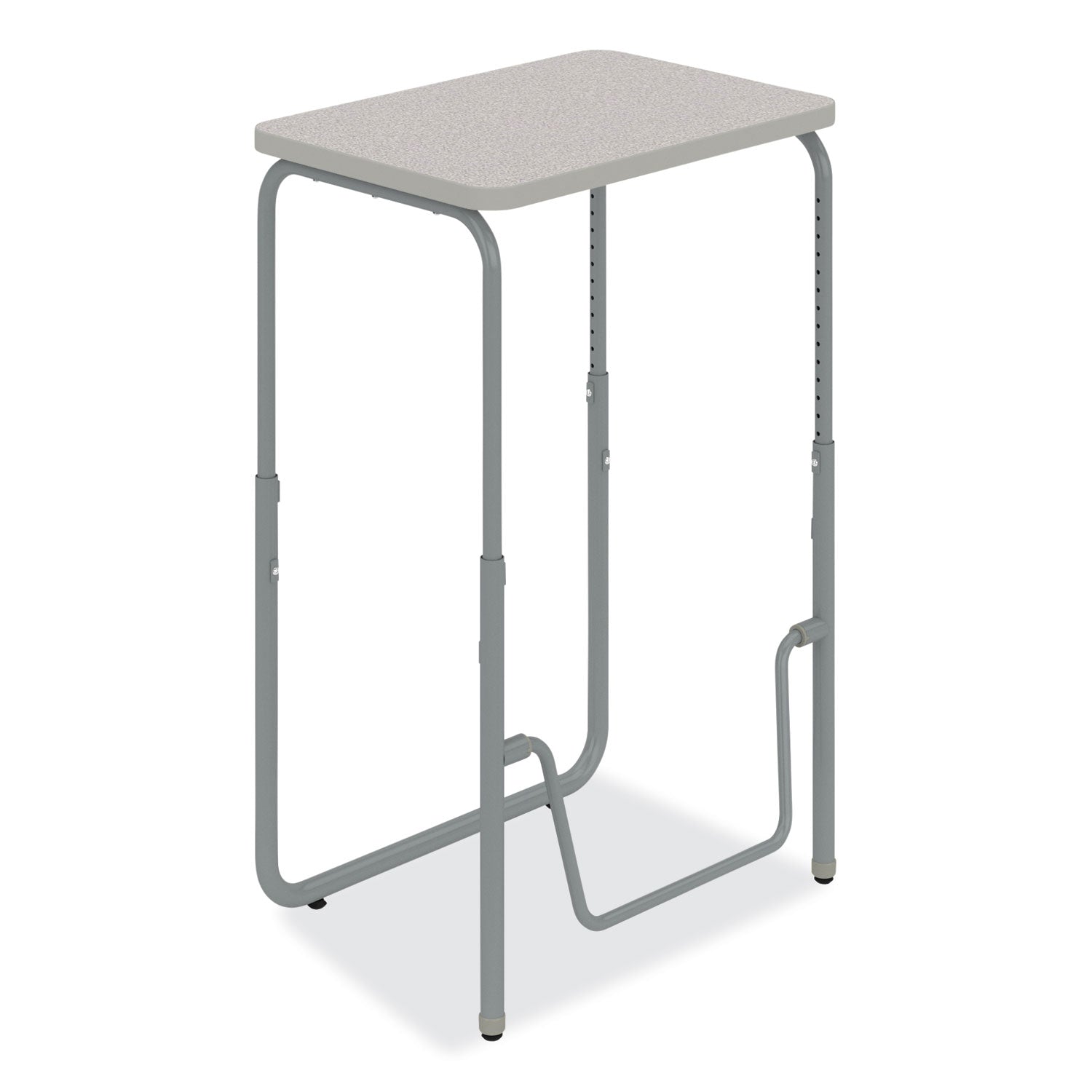 AlphaBetter 2.0 Height-Adjustable Student Desk with Pendulum Bar, 27.75" x 19.75" x 29" to 43", Pebble Gray