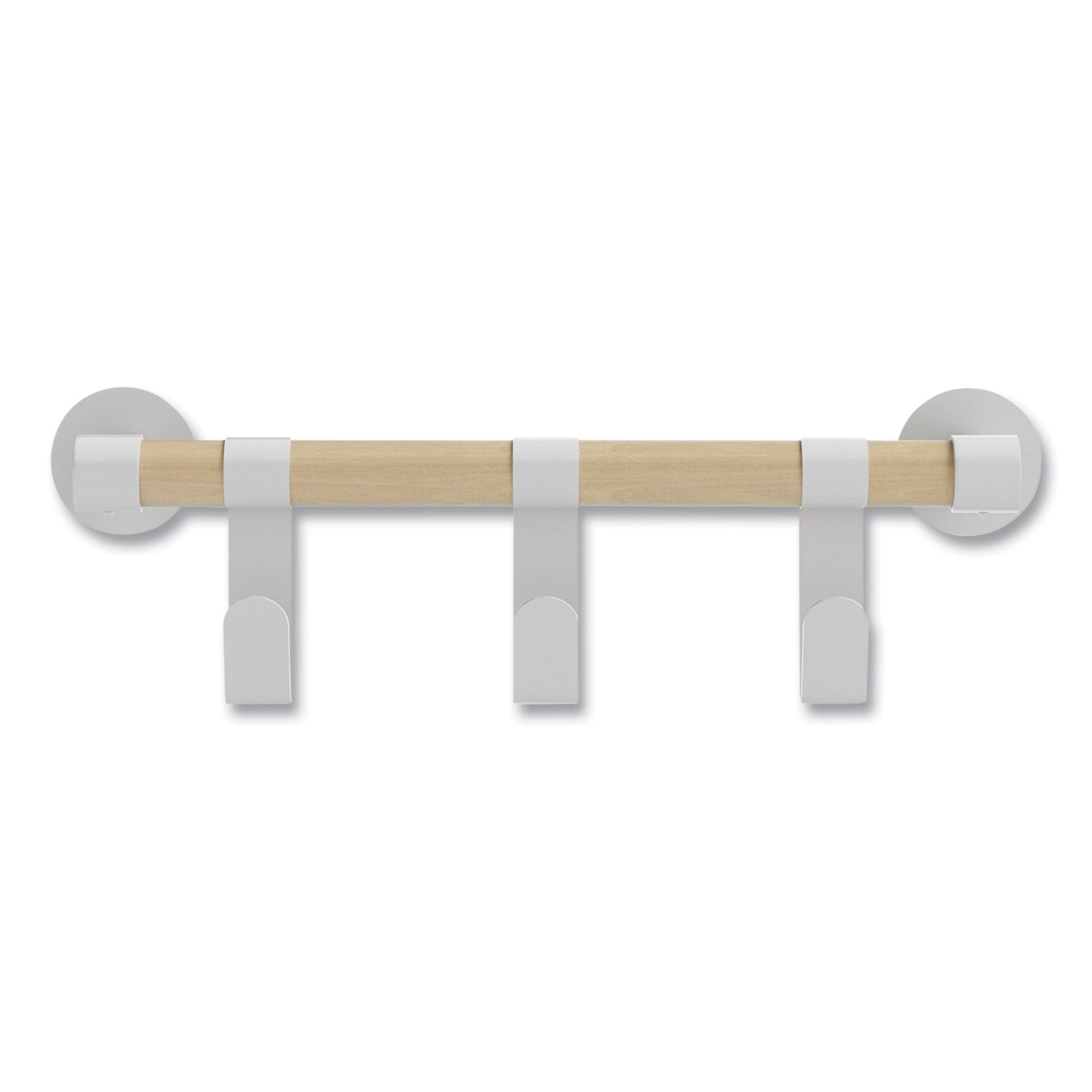 Safco® Resi Coat Wall Rack, 3 Hook, 19.75w x 4.25d x 6h, White