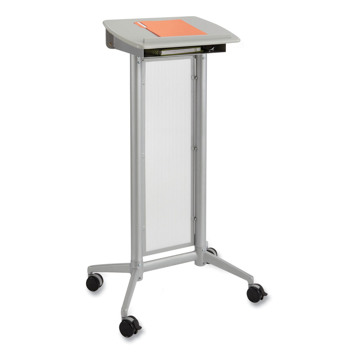 Safco® Impromptu Lectern, 26.5 x 18.75 x 46.5, Gray