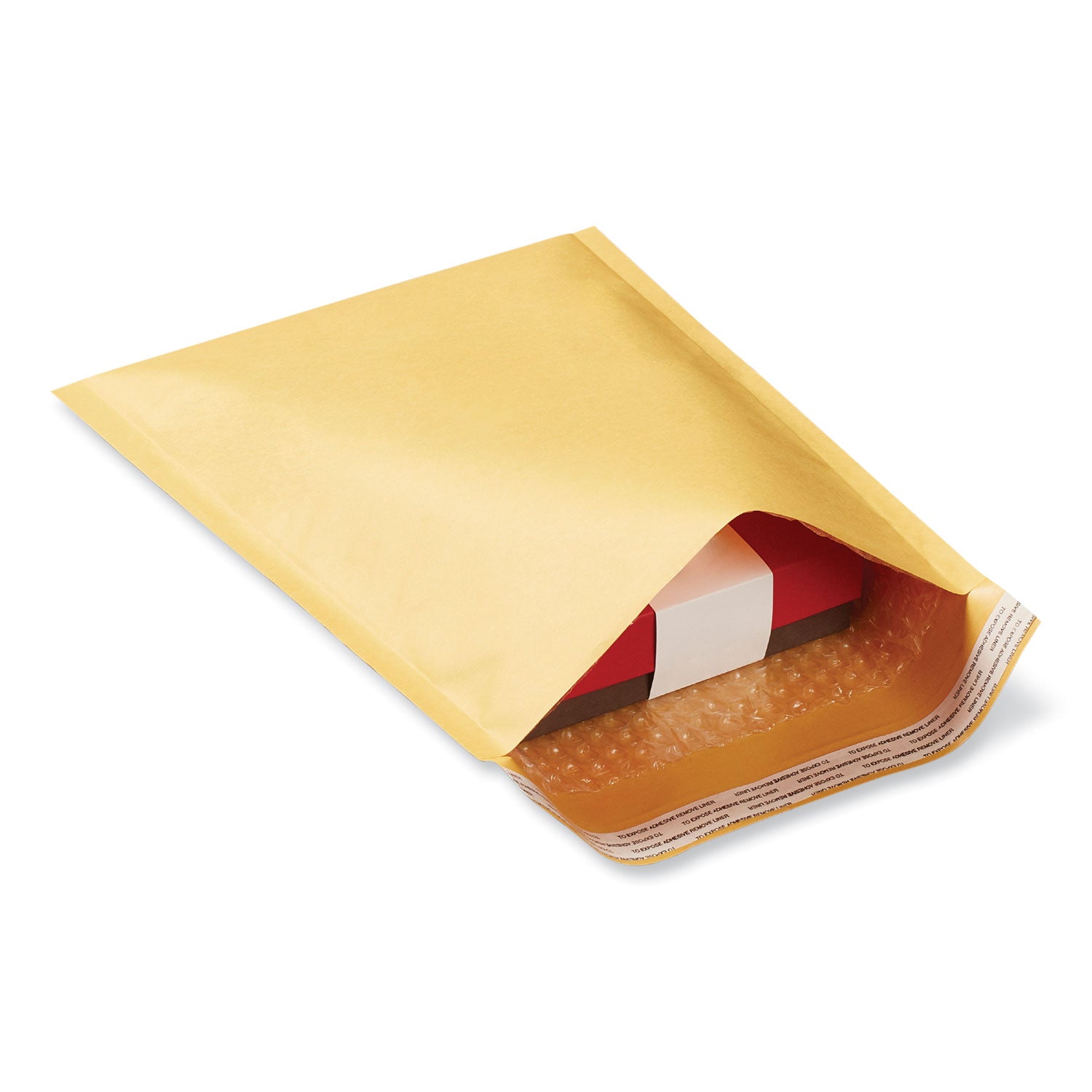 Universal® Peel Seal Strip Cushioned Mailer, #000, Extension Flap, Self-Adhesive Closure, 4 x 8, 25/Carton