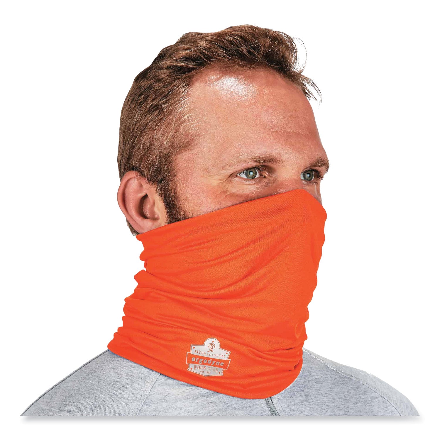 Ergodyne® Chill-Its 6487 Cooling Performance Knit Multi-Band, Polyester/Spandex, One Size Fits Most, Hi-Vis Orange