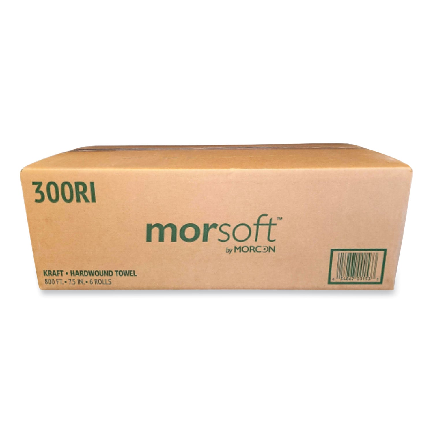 Morcon Tissue Morsoft Controlled Towels, I-Notch, 1-Ply, 7.5" x 800 ft, Kraft, 6 Rolls/Carton