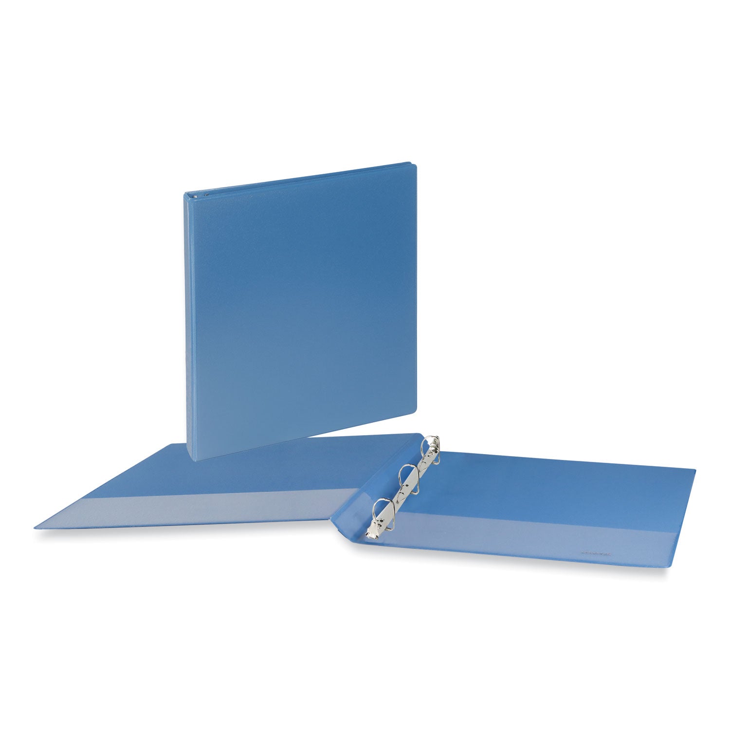 Slant D-Ring View Binder, 3 Rings, 1" Capacity, 11 x 8.5, Light Blue