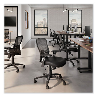 Alera Linhope Chair, Supports Up to 275 lb, Black Seat/Back, Black Base - Flipcost