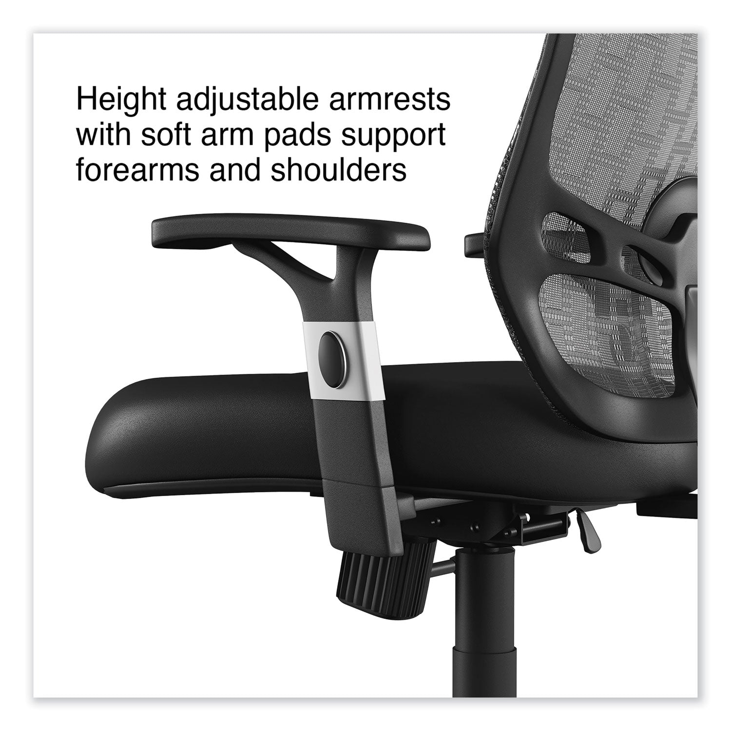 Alera® Alera Linhope Chair, Supports Up to 275 lb, Black Seat/Back, Black Base