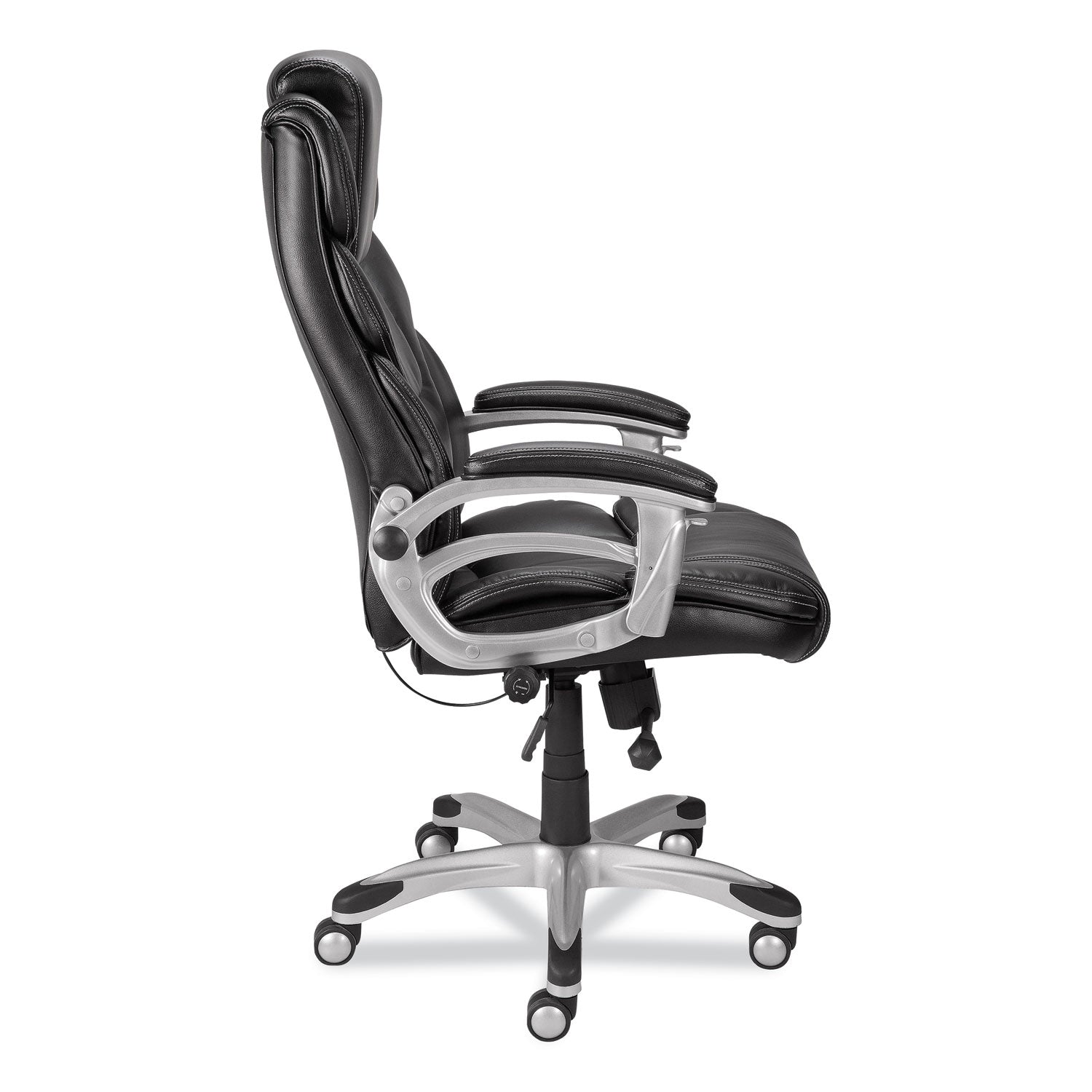 Alera® Alera Maurits Highback Chair, Supports Up to 275 lb, Black Seat/Back, Chrome Base