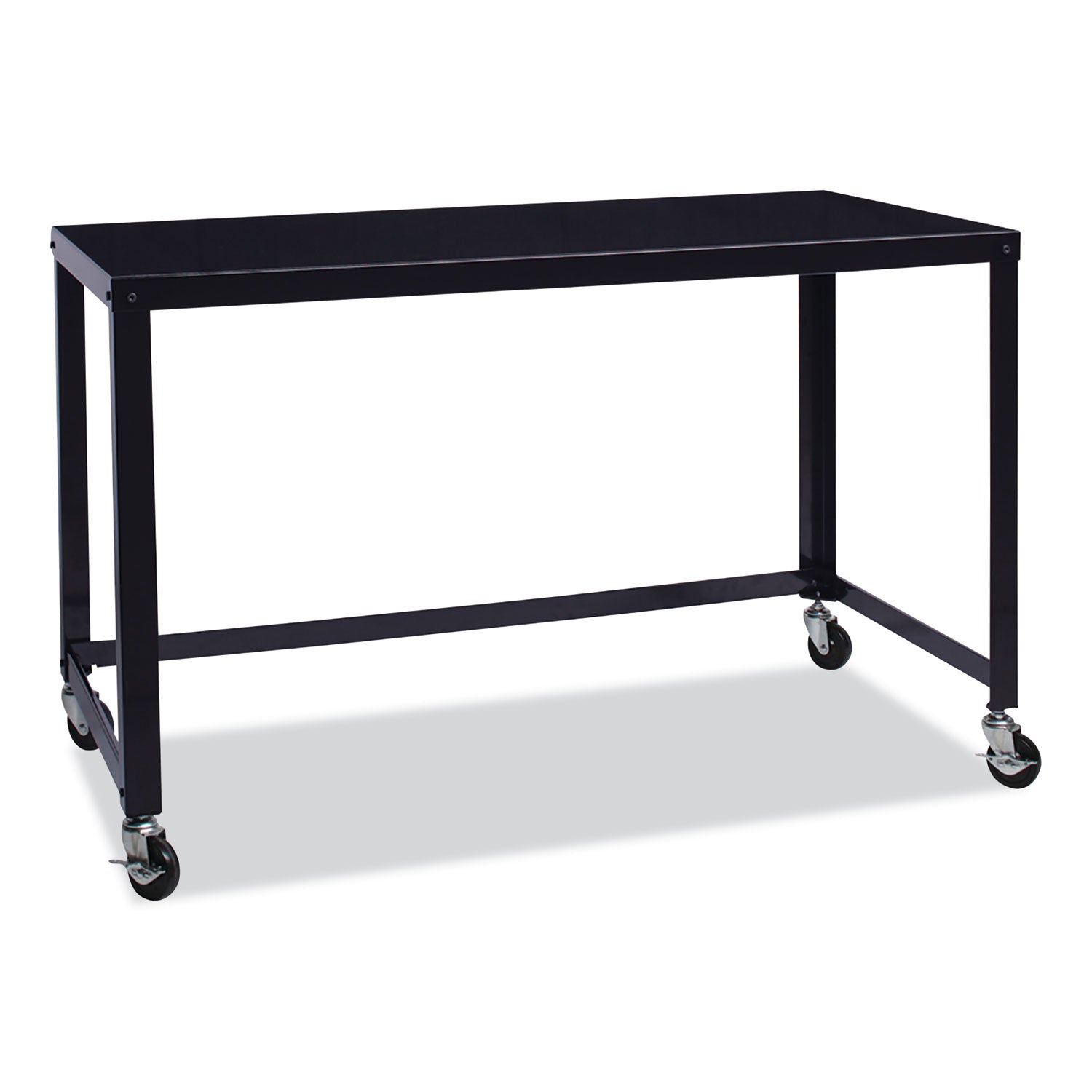 Hirsh Industries® RTA Mobile Desk, 47.45 x 23.88 x 29.6, Black