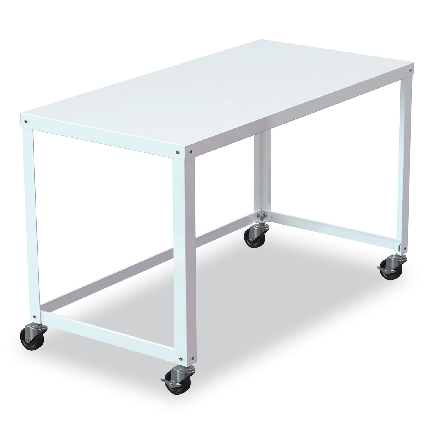 Hirsh Industries® RTA Mobile Desk, 47.45 x 23.88 x 29.6, White