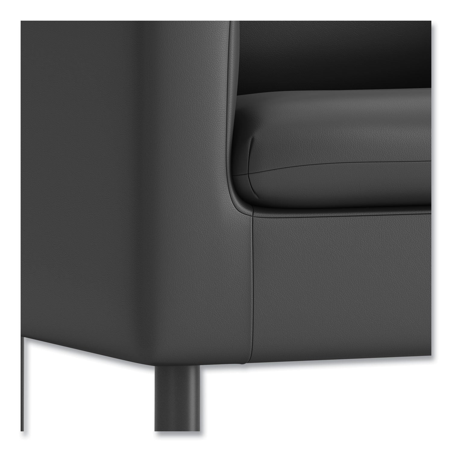 HON® Parkwyn Series Club Chair, 33" x 26.75" x 29", Black Seat, Black Back, Black Base