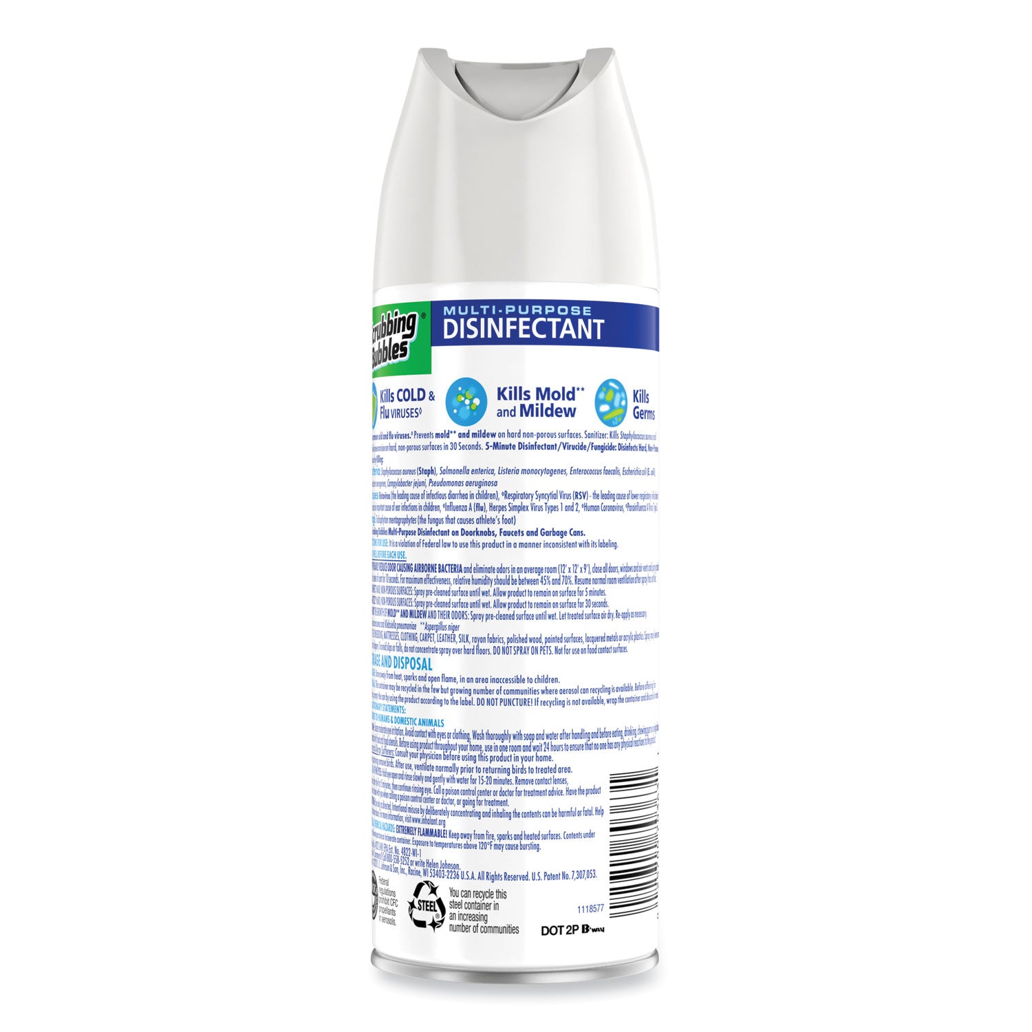 Scrubbing Bubbles® Multi-Purpose Disinfectant Spray, 12 oz Aerosol Spray, 12/Carton