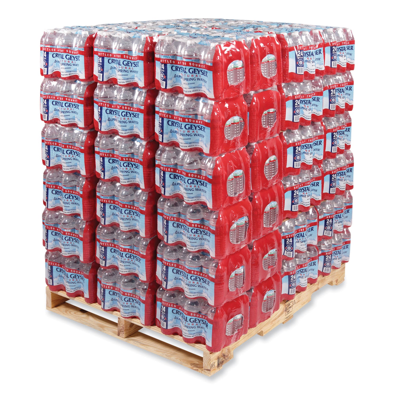 Crystal Geyser® Alpine Spring Water, 16.9 oz Bottle, 24/Carton, 84 Cartons/Pallet