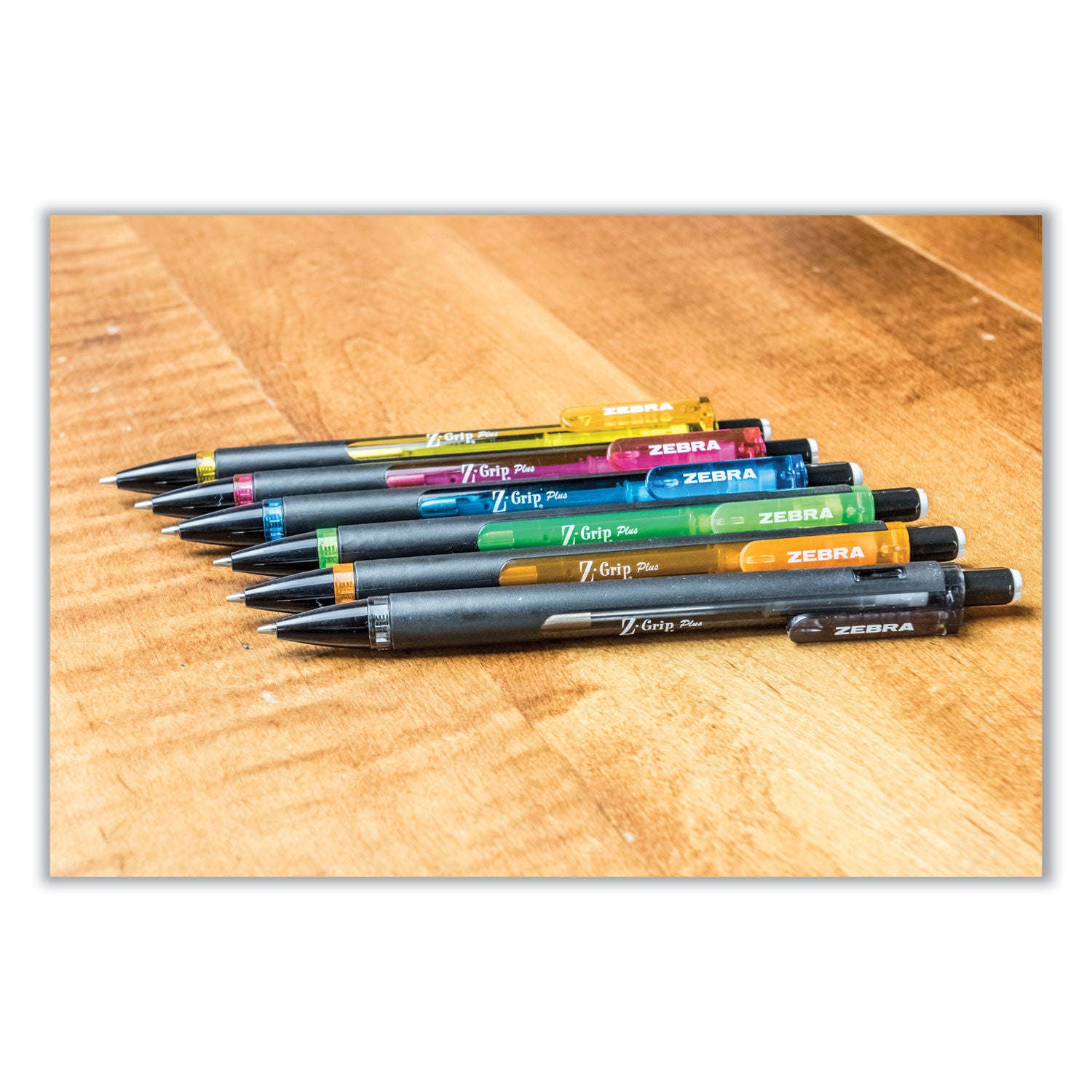 Zebra® Z-Grip Plus Mechanical Pencil, 0.7 mm, HB (#2), Black Lead, Assorted Barrel Colors, Dozen