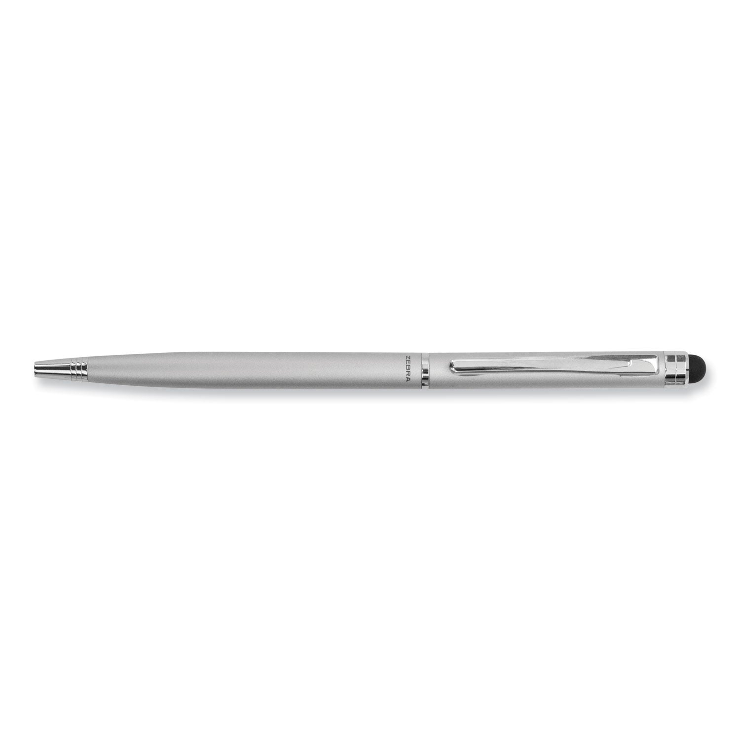 Zebra® StylusPen Twist Ballpoint Pen/Stylus, Silver