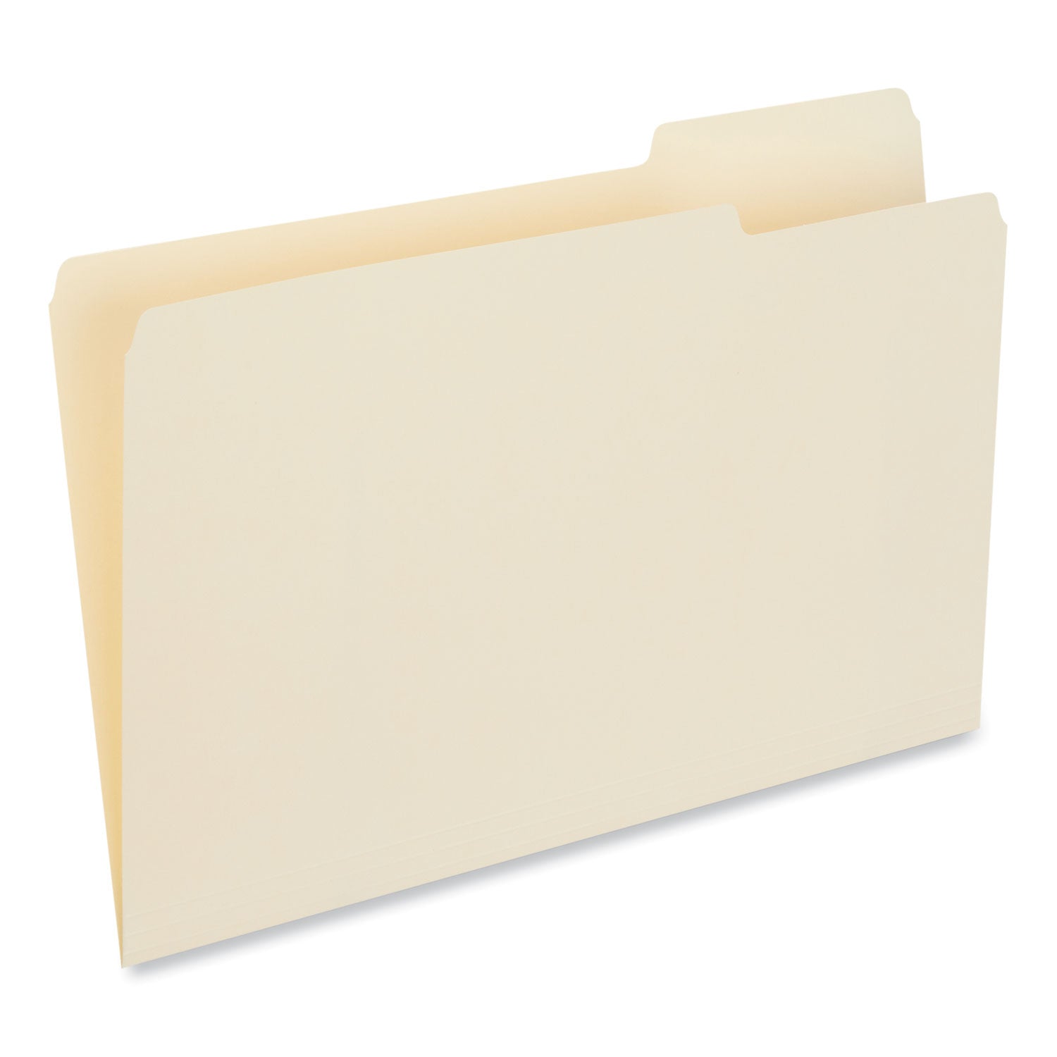 Top Tab File Folders, 1/3-Cut Tabs: Right Position, Legal Size, 0.75" Expansion, Manila, 100/Box