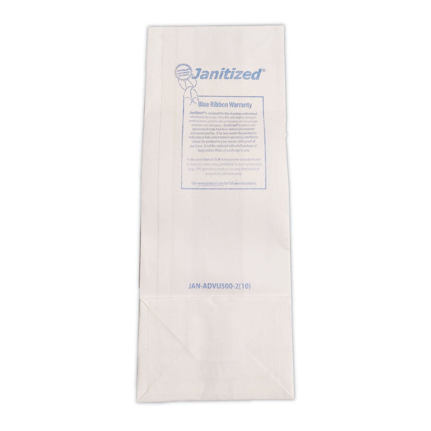 Janitized® Vacuum Filter Bags Designed to Fit Advance VU500/Triple S Triumph, 100/Carton