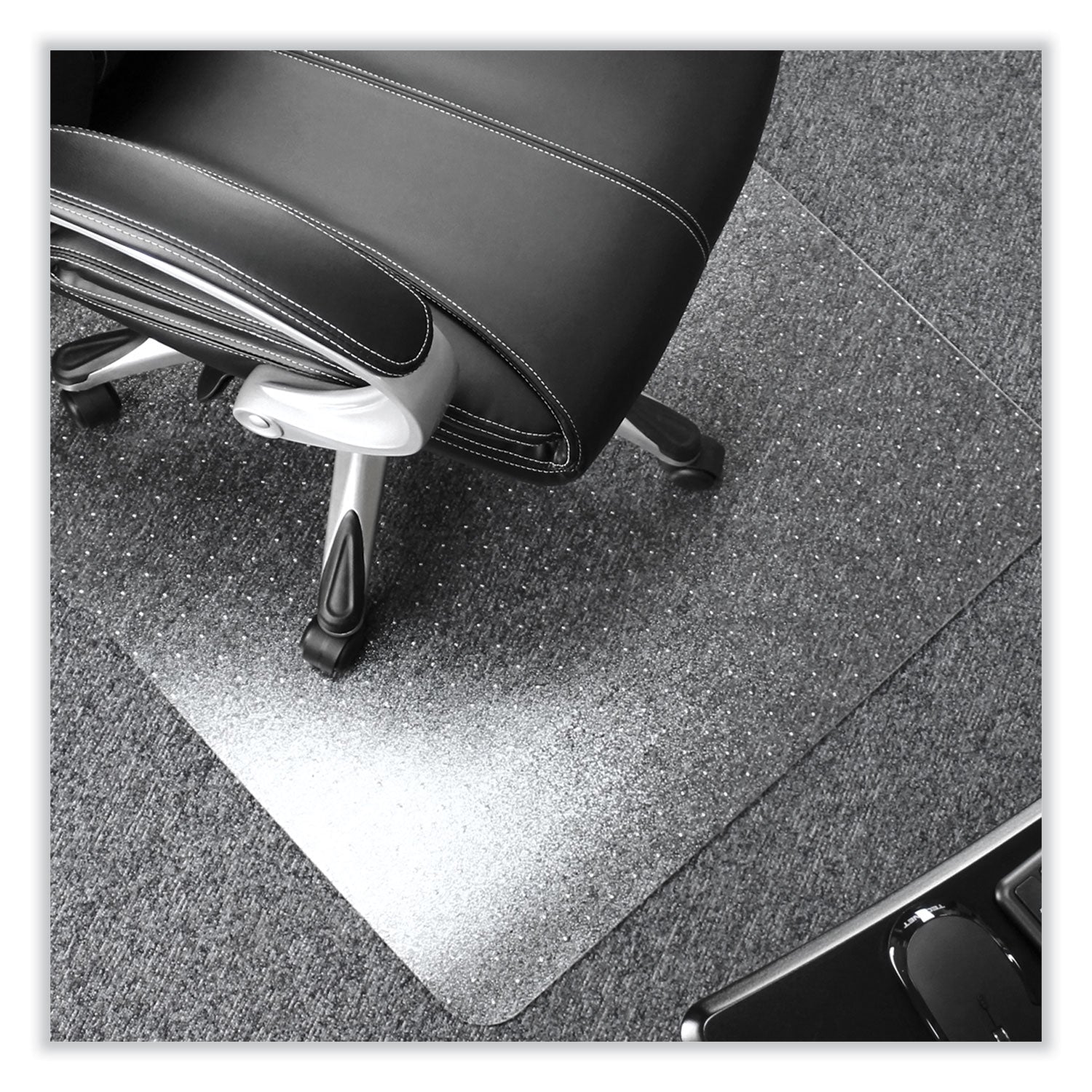 Floortex® Cleartex Ultimat Polycarbonate Chair Mat for High Pile Carpets, 60" w x 48" l, Clear