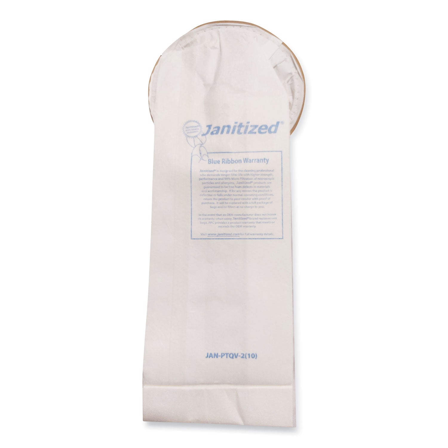 Janitized® Vacuum Filter Bags Designed to Fit ProTeam 6 qt QuarterVac, 100/Carton