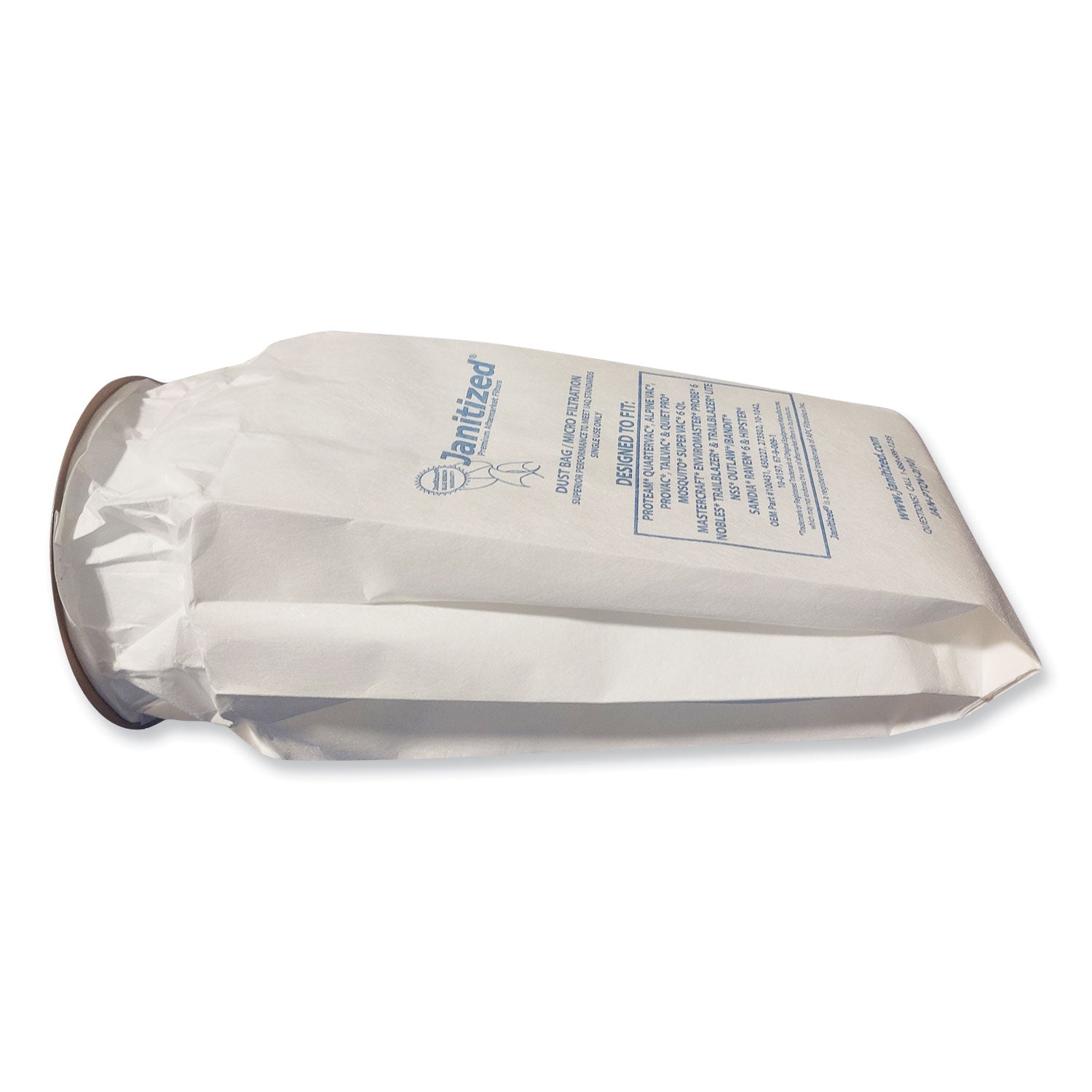 Janitized® Vacuum Filter Bags Designed to Fit ProTeam 6 qt QuarterVac, 100/Carton