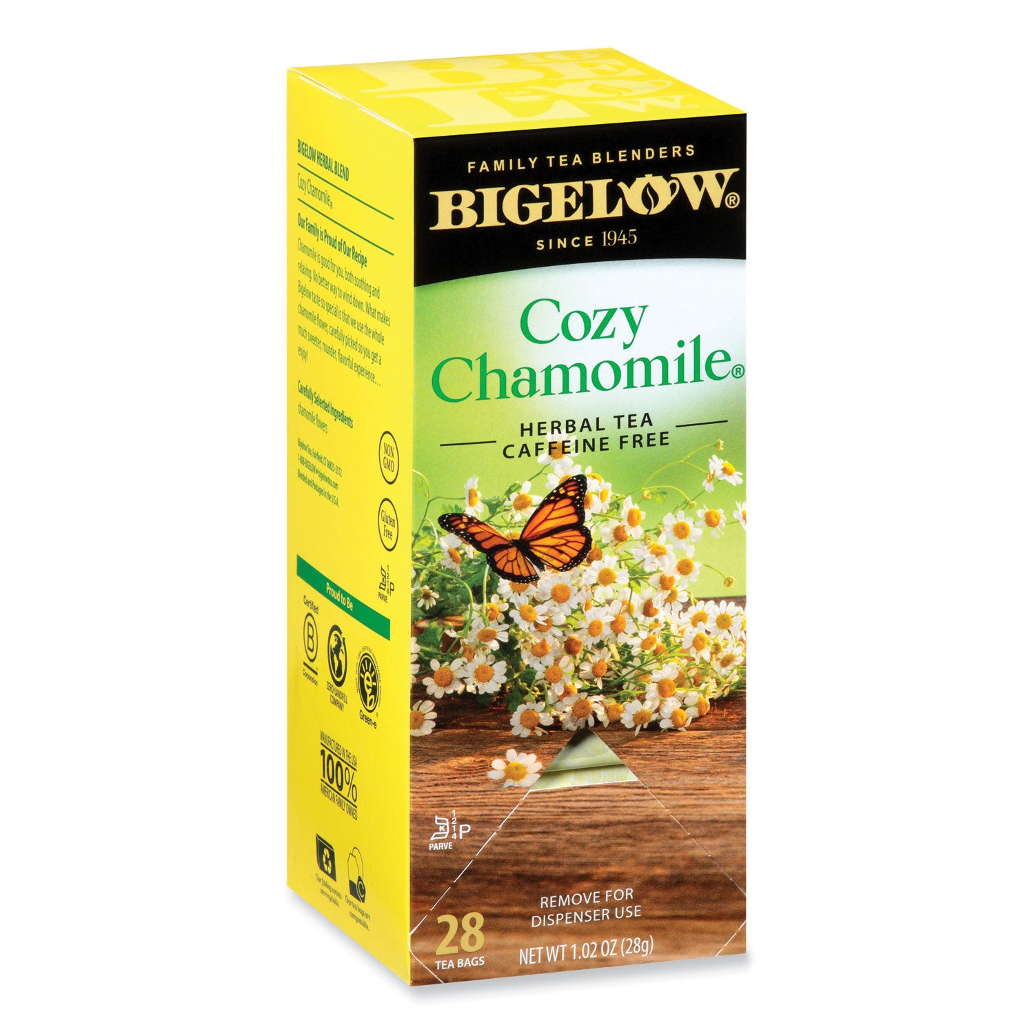 Single Flavor Tea, Cozy Chamomile, 28 Bags/Box