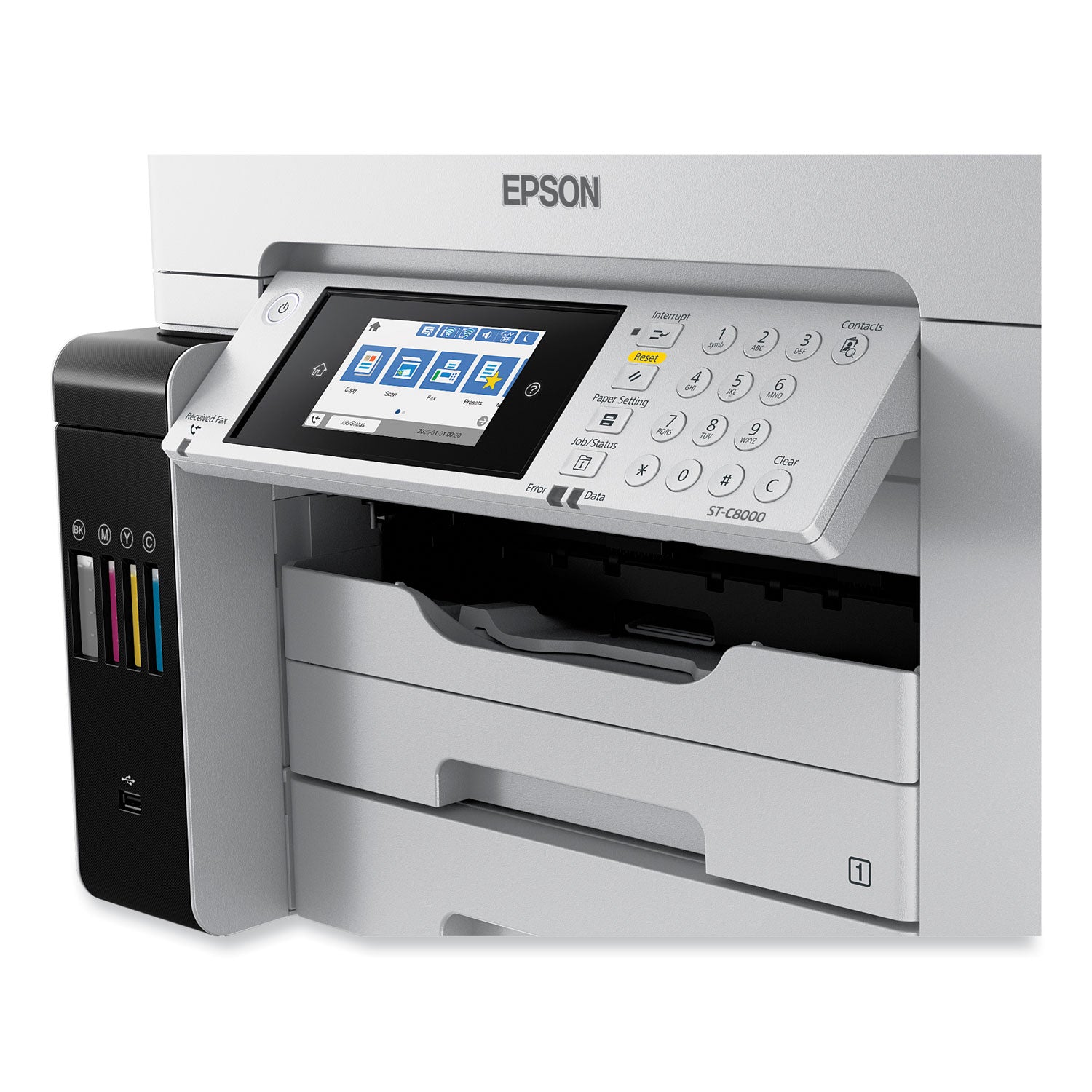 Epson® WorkForce ST-C8000 Color MFP Wide-Format Supertank Printer